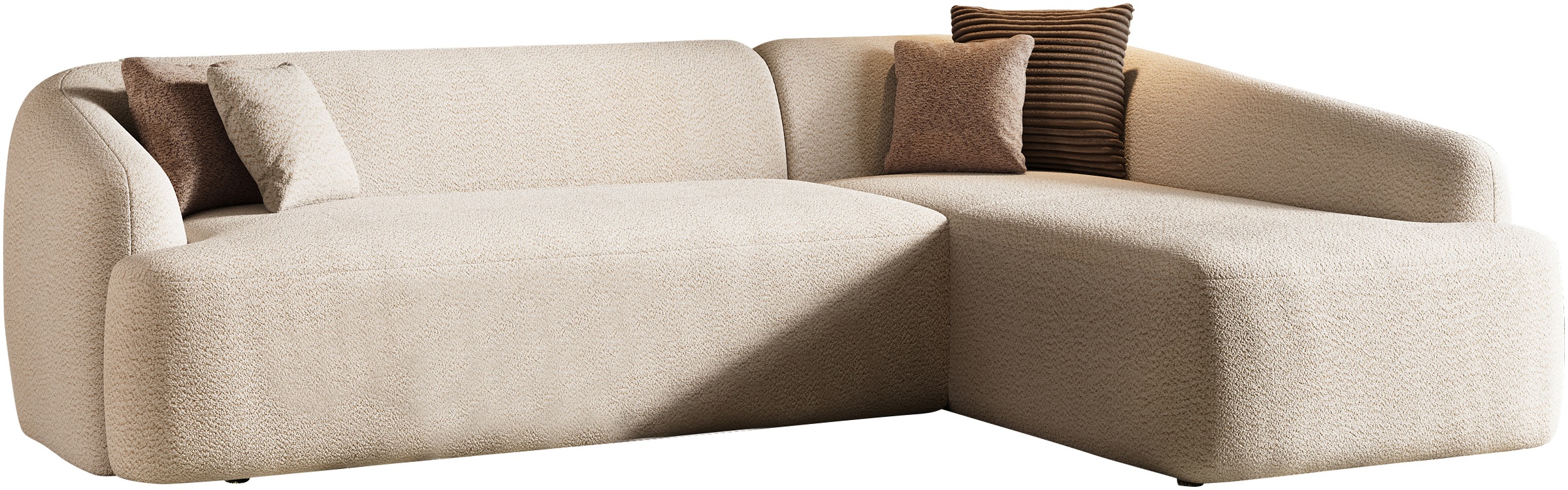INOSIGN Ecksofa »Nergal, organisches Design, Breite 296cm, L-Form«, Modernes Design, schlichte Optik, stilvoller Blickfang im Wohnzimmer