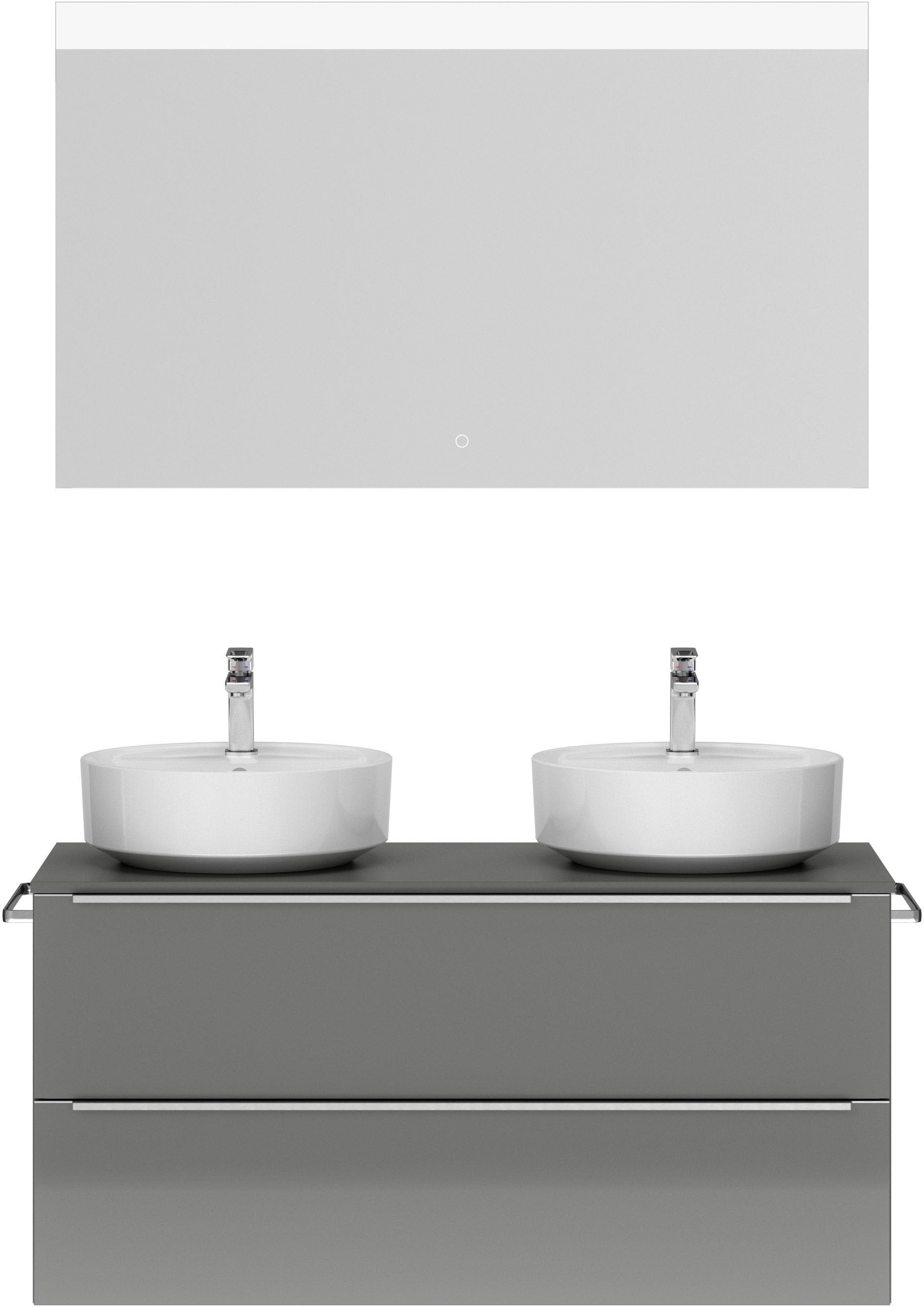 nobilia Badmöbel-Set "Alvene", (2 St., vormontiert, mit Soft-Close), Hochgl günstig online kaufen