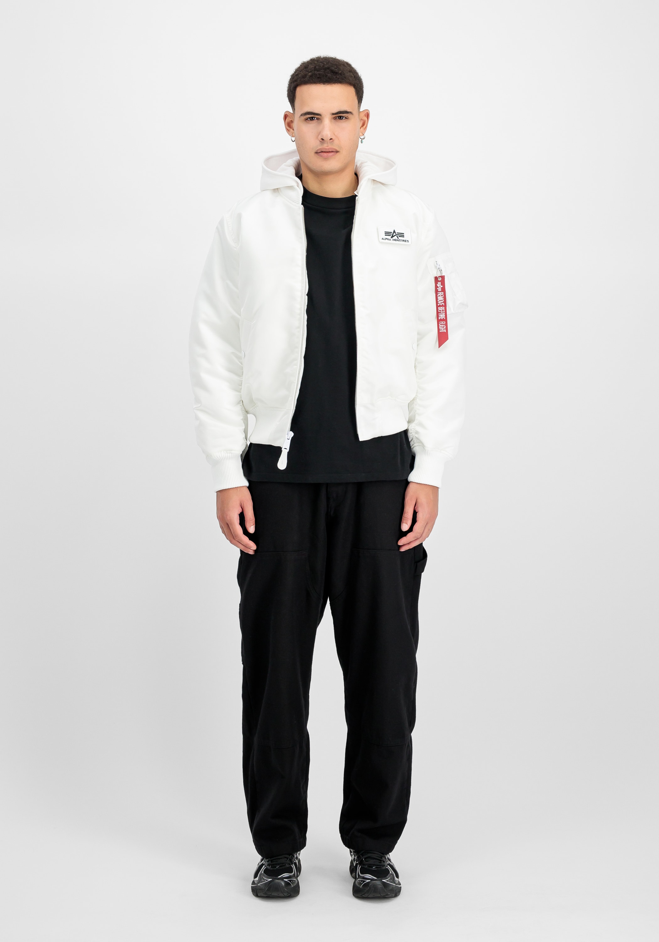 Alpha Industries Bomberjacke »Alpha Industries Men - Bomber Jackets MA-1 Zip Hood Backprint«