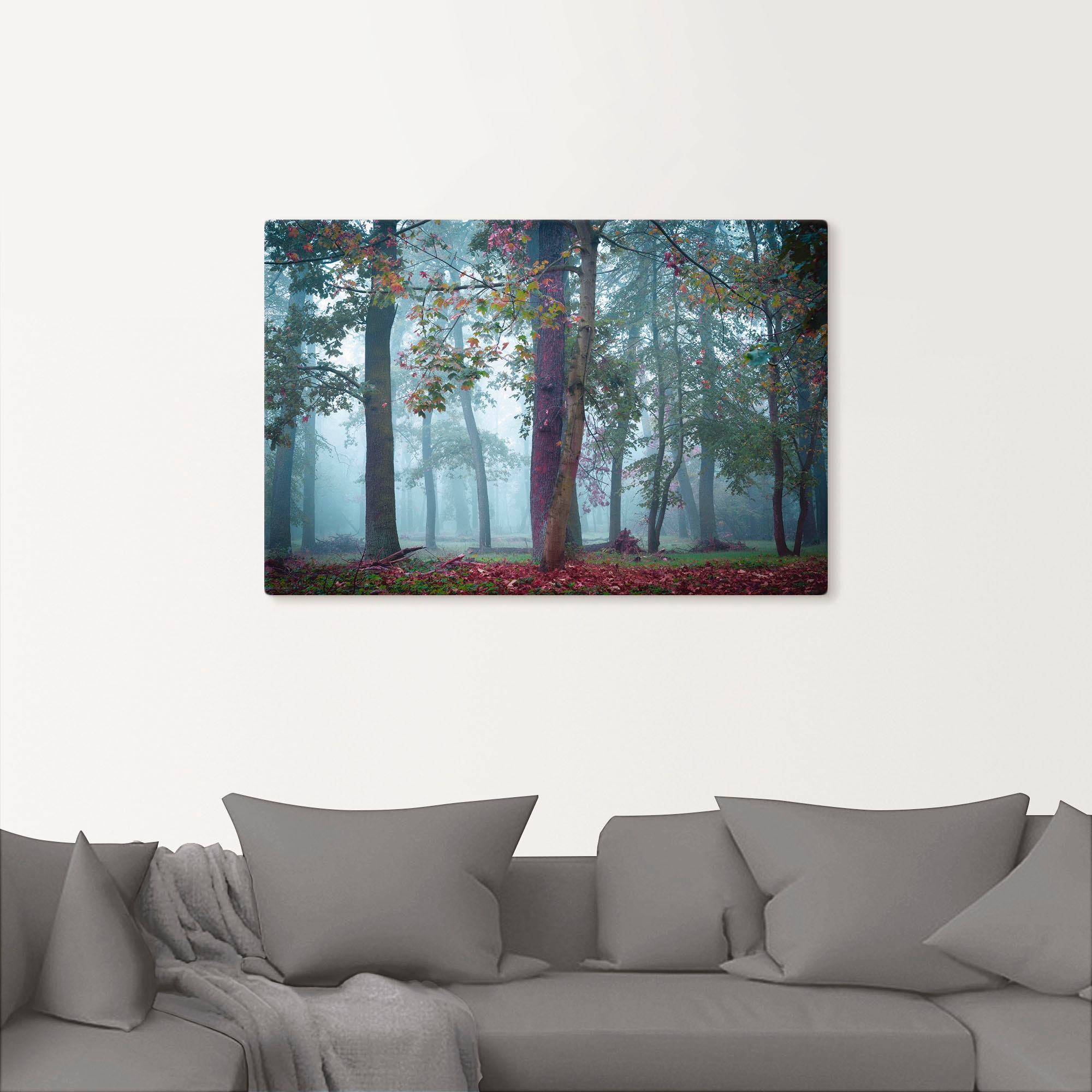 Black Friday Artland Wandbild »Nebel im Wald«, Waldbilder, (1 St.), als  Alubild, Leinwandbild, Wandaufkleber oder Poster in versch. Größen | BAUR