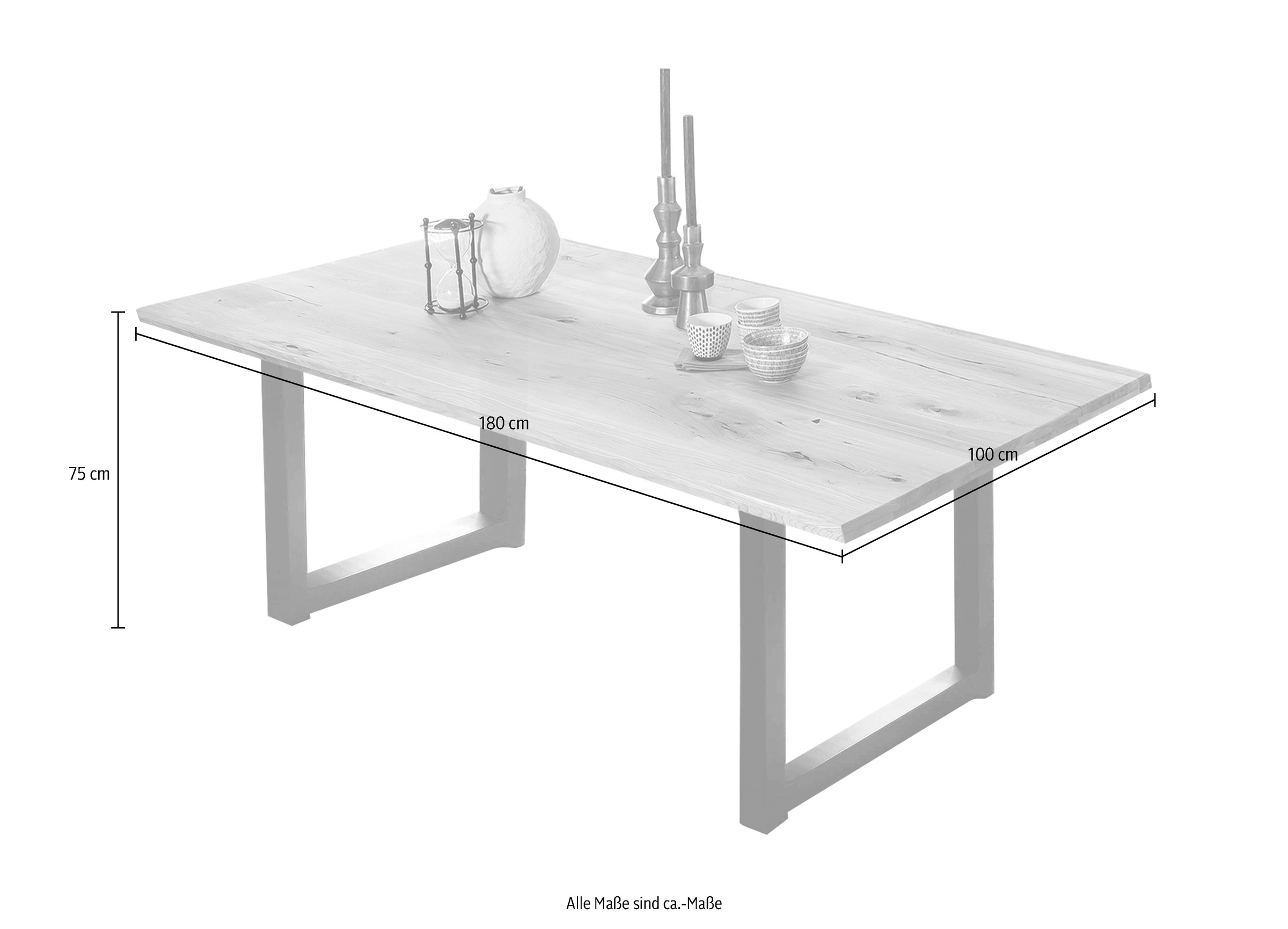 SIT Esstisch, Kufengestell im industriellen Antiklook