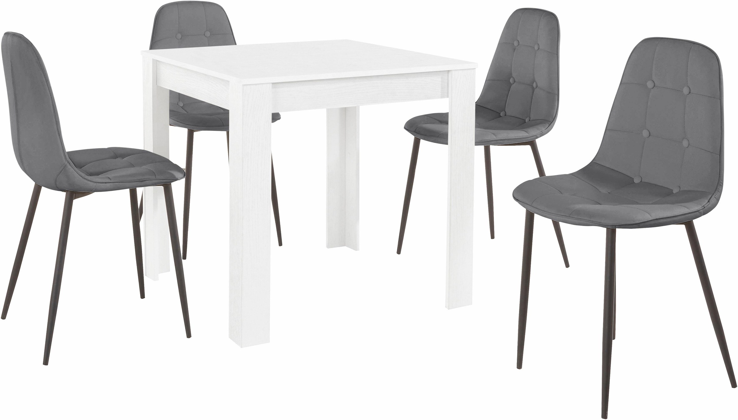 INOSIGN Essgruppe Set, 5 Stk. tlg. mit Esstisch 80 cm breit günstig online kaufen