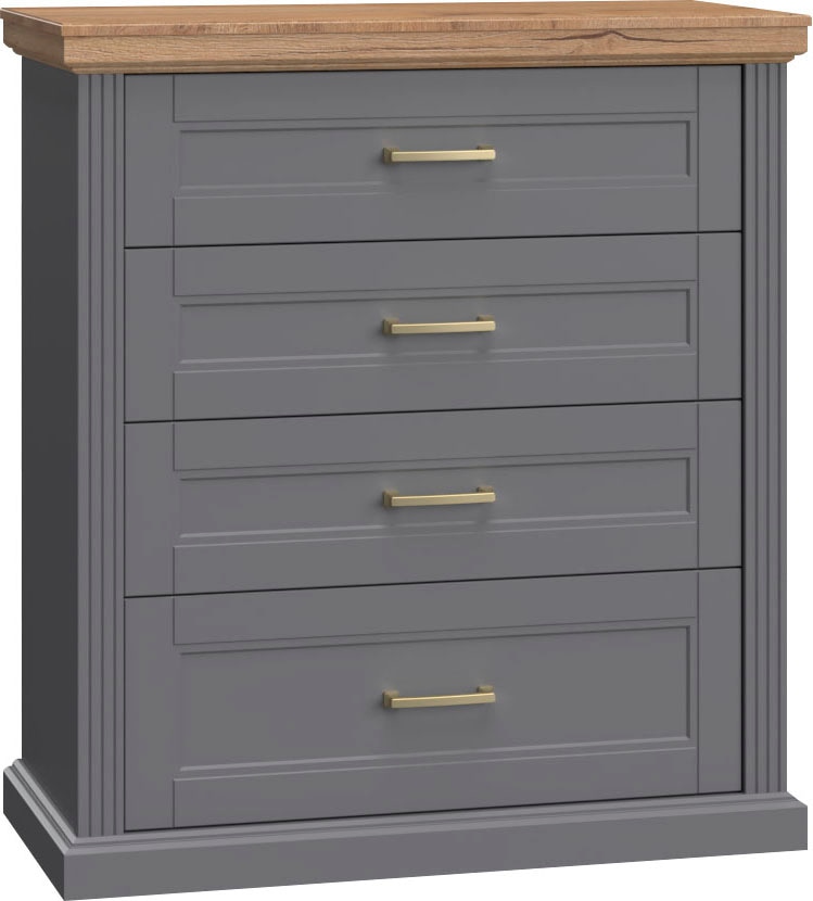 OTTO home Kommode "Tara Schubkastenkommode, B/T/H: 101/48/112 cm" lackiert mit wasserbasiertem UV-Lack, Soft-Close-Funktion