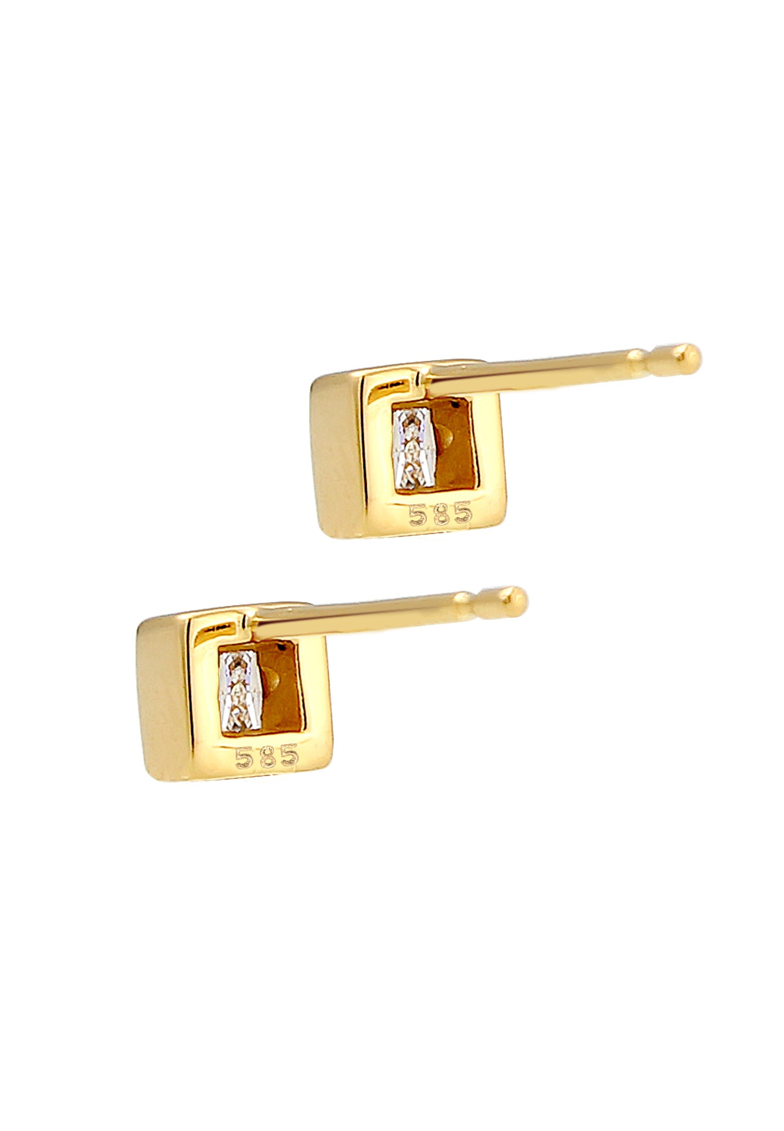 Elli DIAMONDS Paar Ohrstecker »Prinzessschliff Diamant (0.2 ct.) 585er Gelbgold«