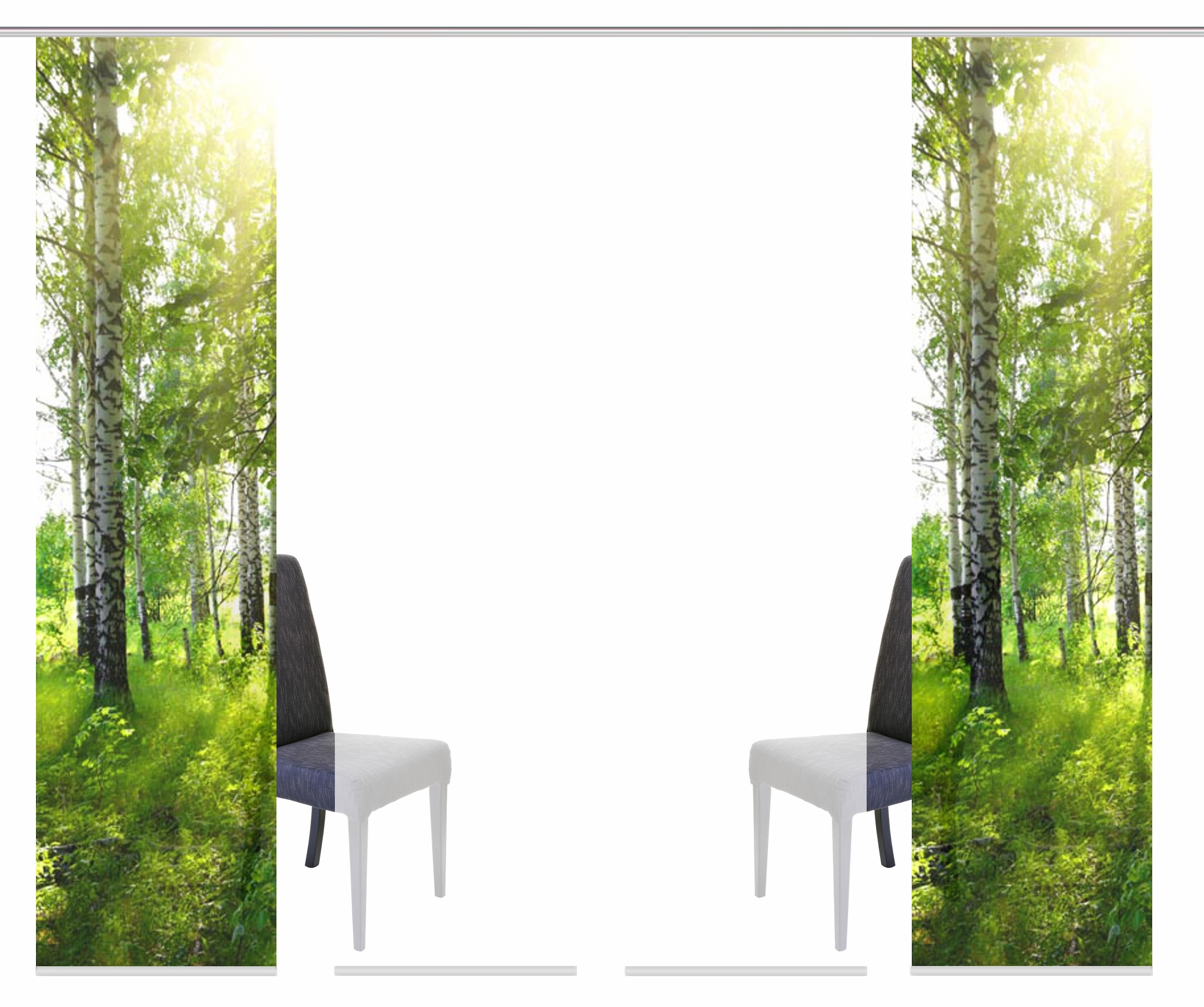HOME WOHNIDEEN Schiebegardine "GALWAY" Klettband 4 Stk. tlg. HxB: 245x60, i günstig online kaufen
