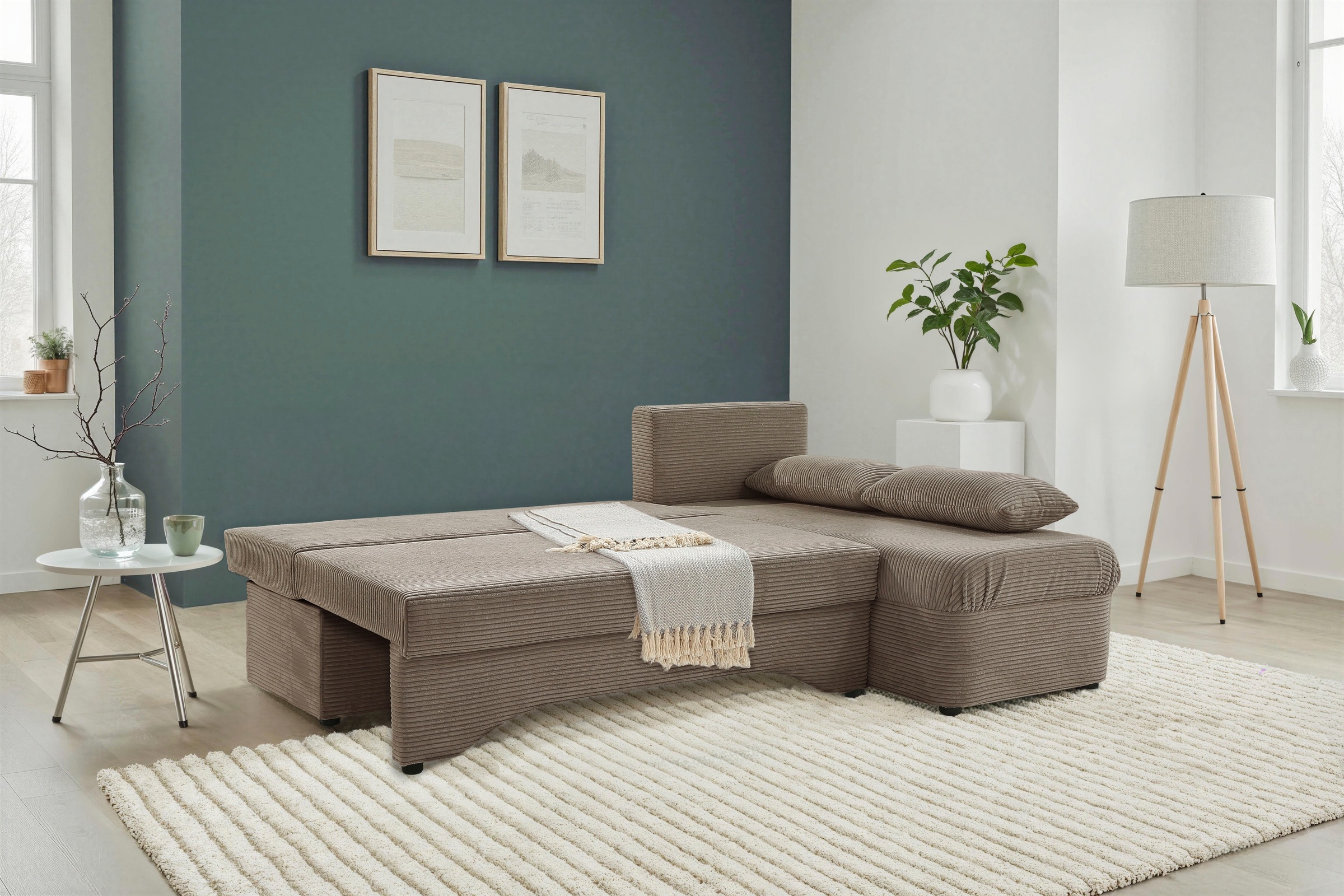 Jockenhöfer Gruppe Ecksofa »Polaris L-Form, B: 191 cm« mit Bettfunktion & Bettkasten, Unser Dauertiefpreis