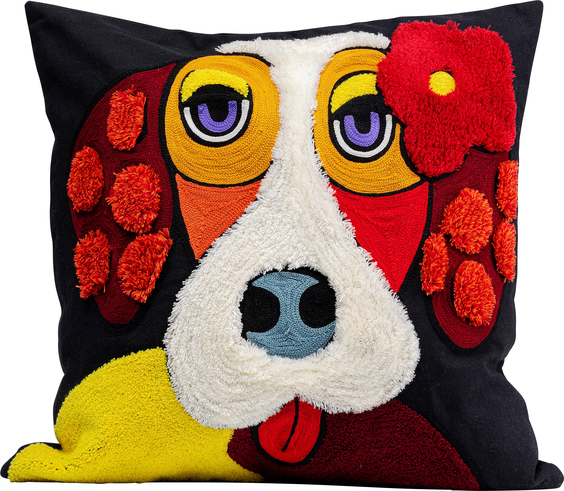 Kare Design Dekokissen "Make Up Dog, Kissenhülle mit Füllung, 45x45 cm" stützt Kopf und Nacken angenehm und sorgt für erholsamen Schlaf