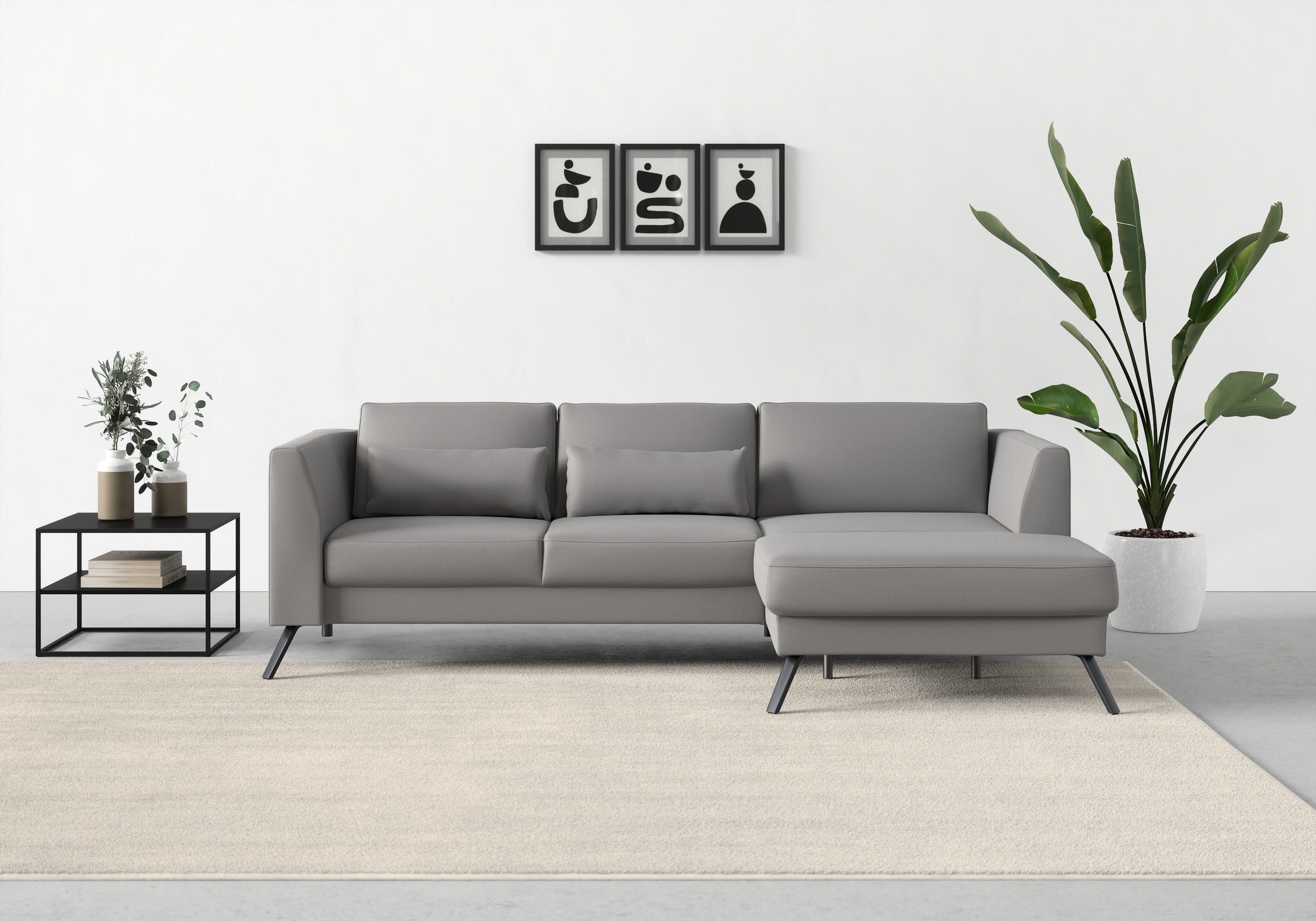 sit&more Ecksofa "Lindholm L-Form" mit Sitztiefenverstellung und Federkern günstig online kaufen