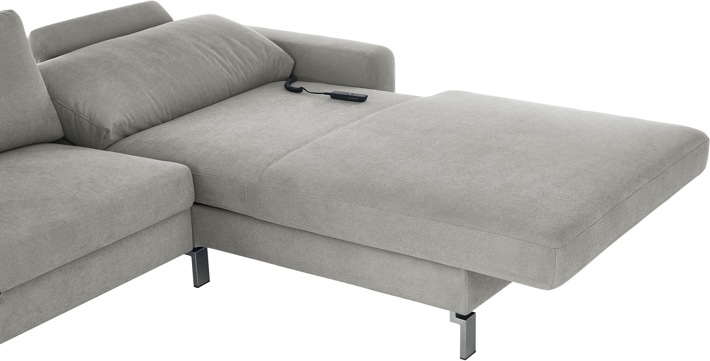 3C Candy Ecksofa wahlweise Tonnentaschenfederkern«, teilmotorische im oder 2,5-Sitzer Schlaffunktion »Lecce, BAUR im Longchair | PUR-Schaumstoff Bett und