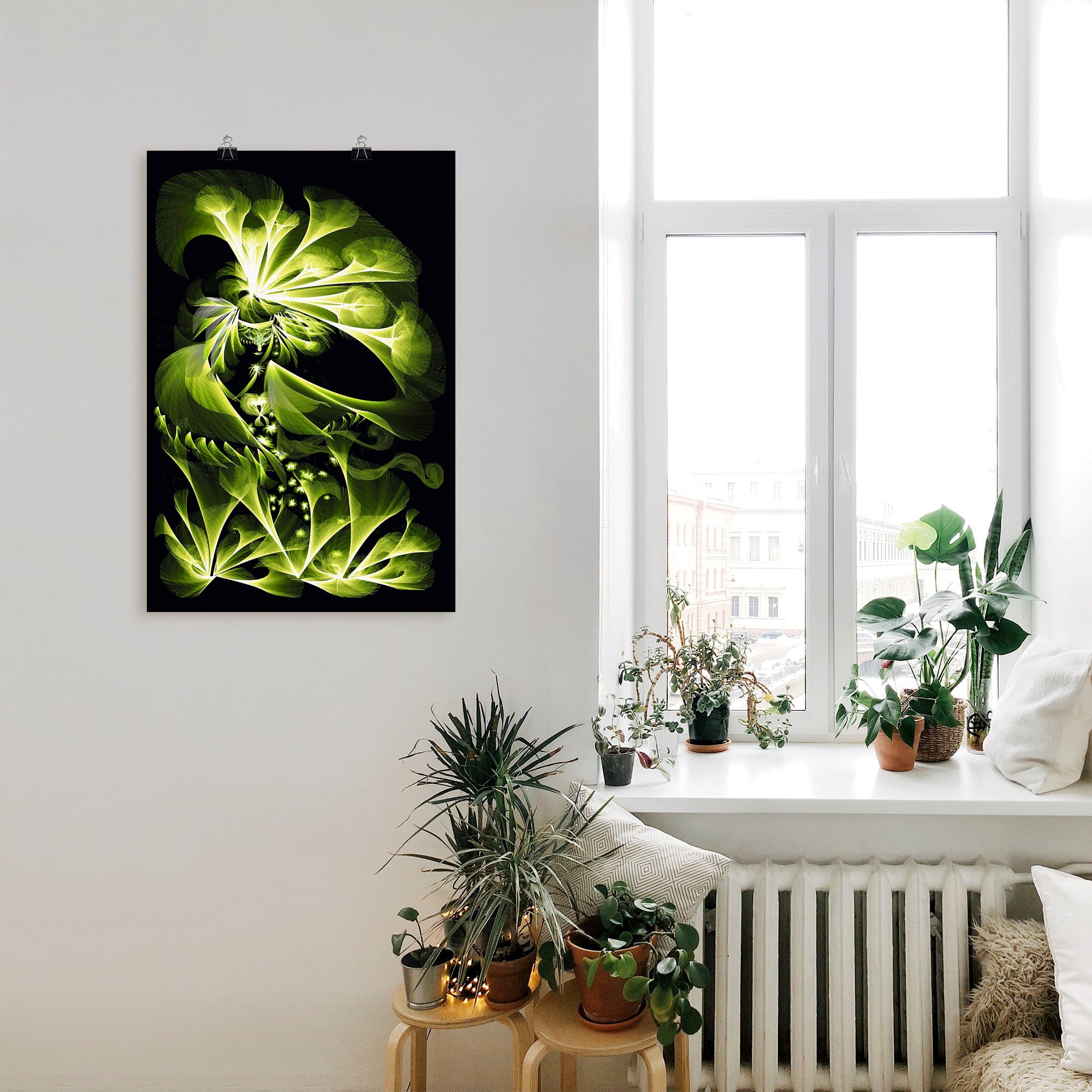 Artland Wandbild »Grüne Gartenfee«, (1 Fantasie, Alubild, | Wandaufkleber in klassische oder versch. kaufen St.), Poster Leinwandbild, Größen als BAUR