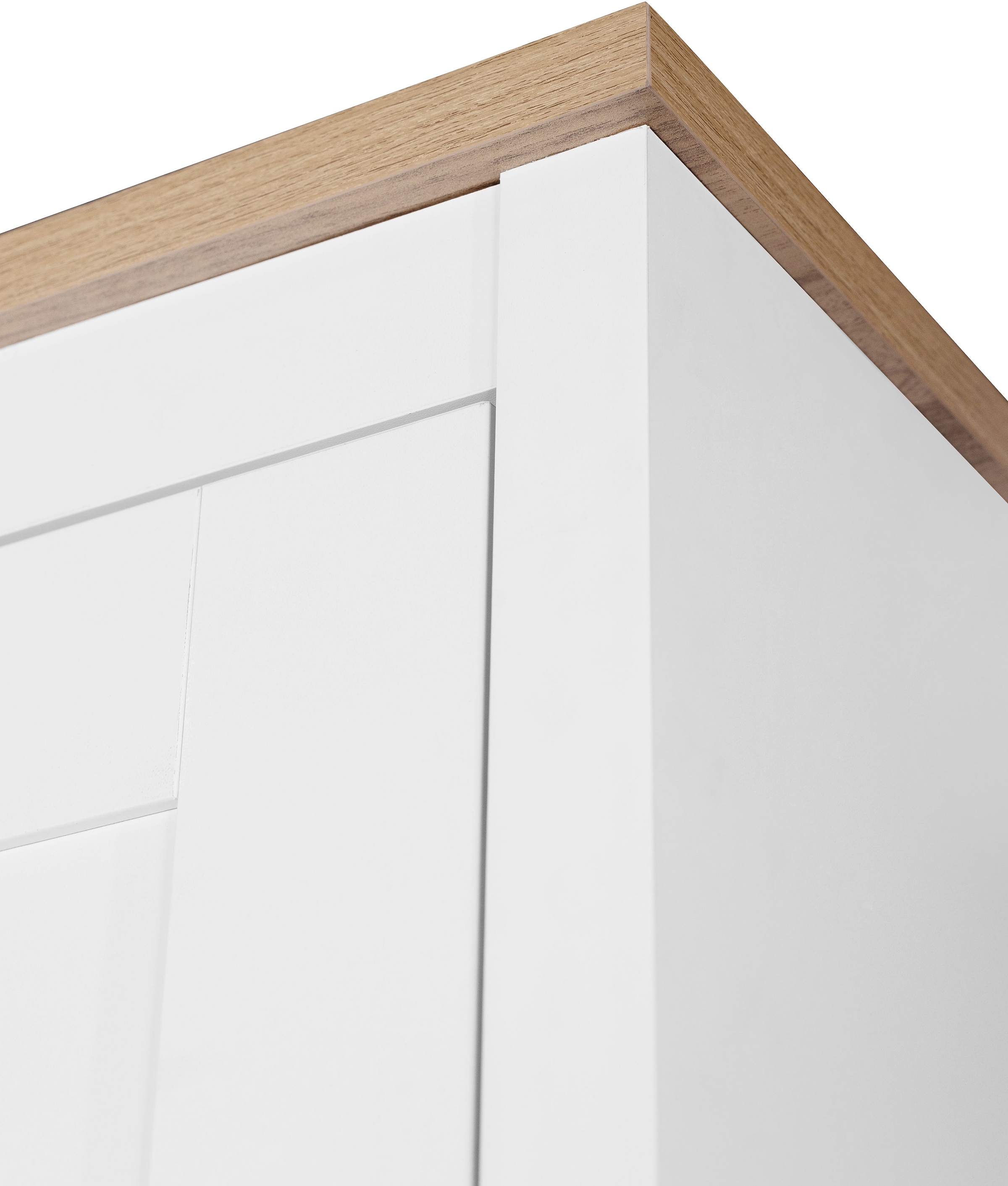 OTTO home Kleiderschrank »Büsum Schlafzimmer Schrank mit 4 Türen und Spiegel« Schlafzimmerschrank Landhaus Design Garderobe Schrank Bestseller