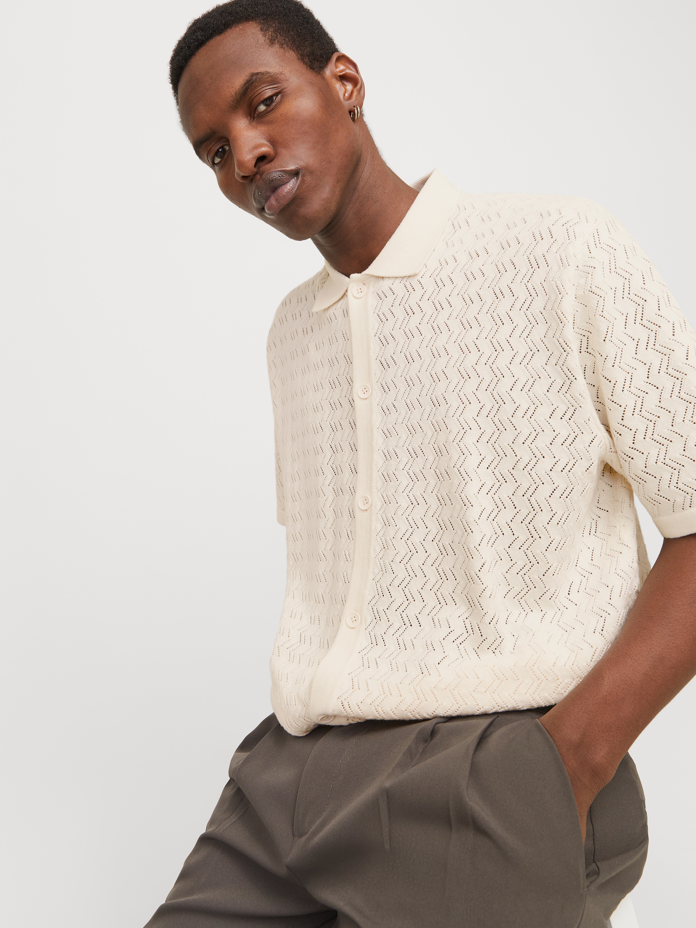 Jack & Jones Polokragenpullover "JORTYLER KNIT SS POLO SN" Baumwollmischung günstig online kaufen