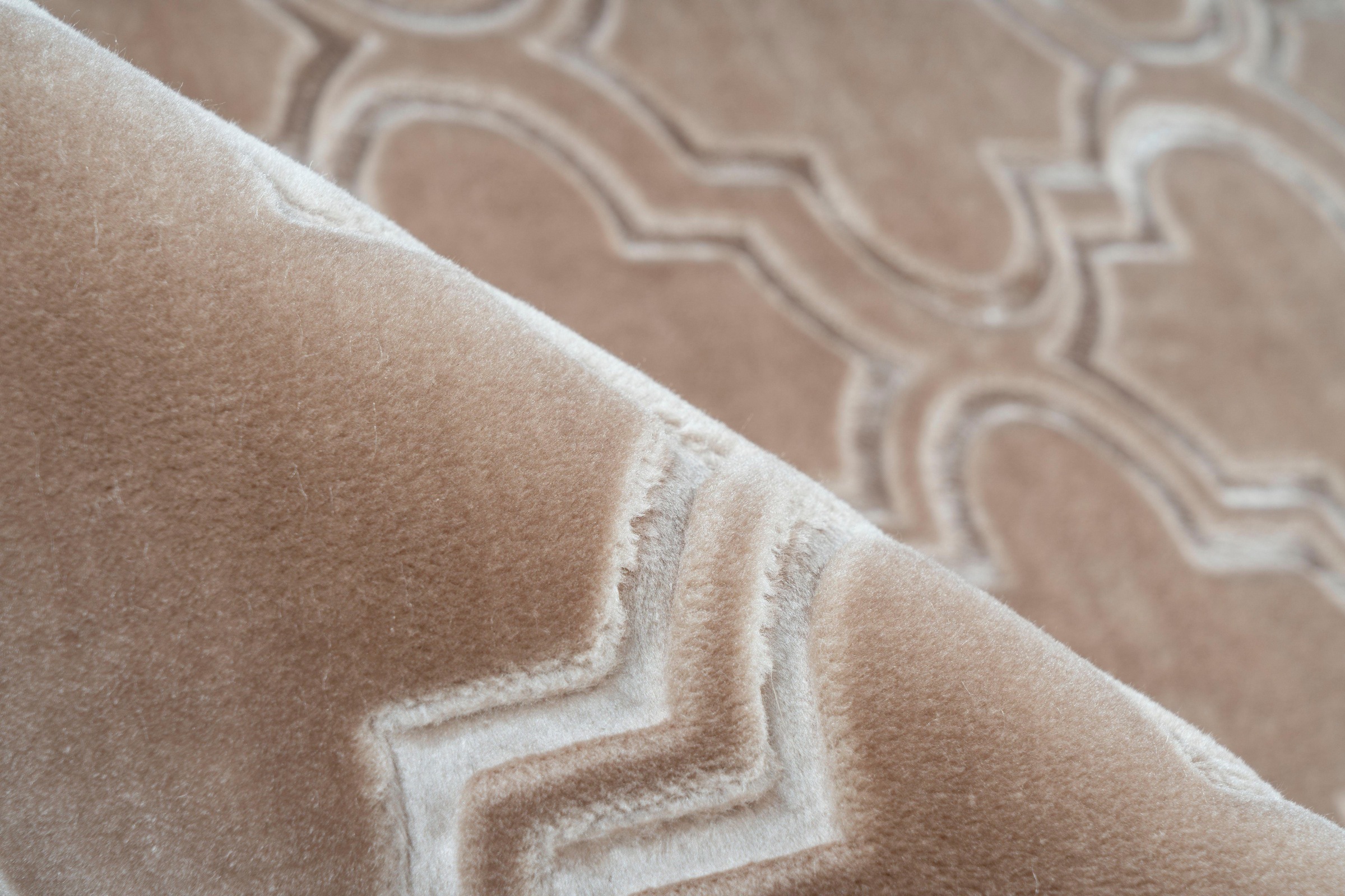 calo-deluxe Teppich »Latemar 200«, rechteckig, 7 mm Höhe, Hoch- Tief Struktur, Wohnzimmer