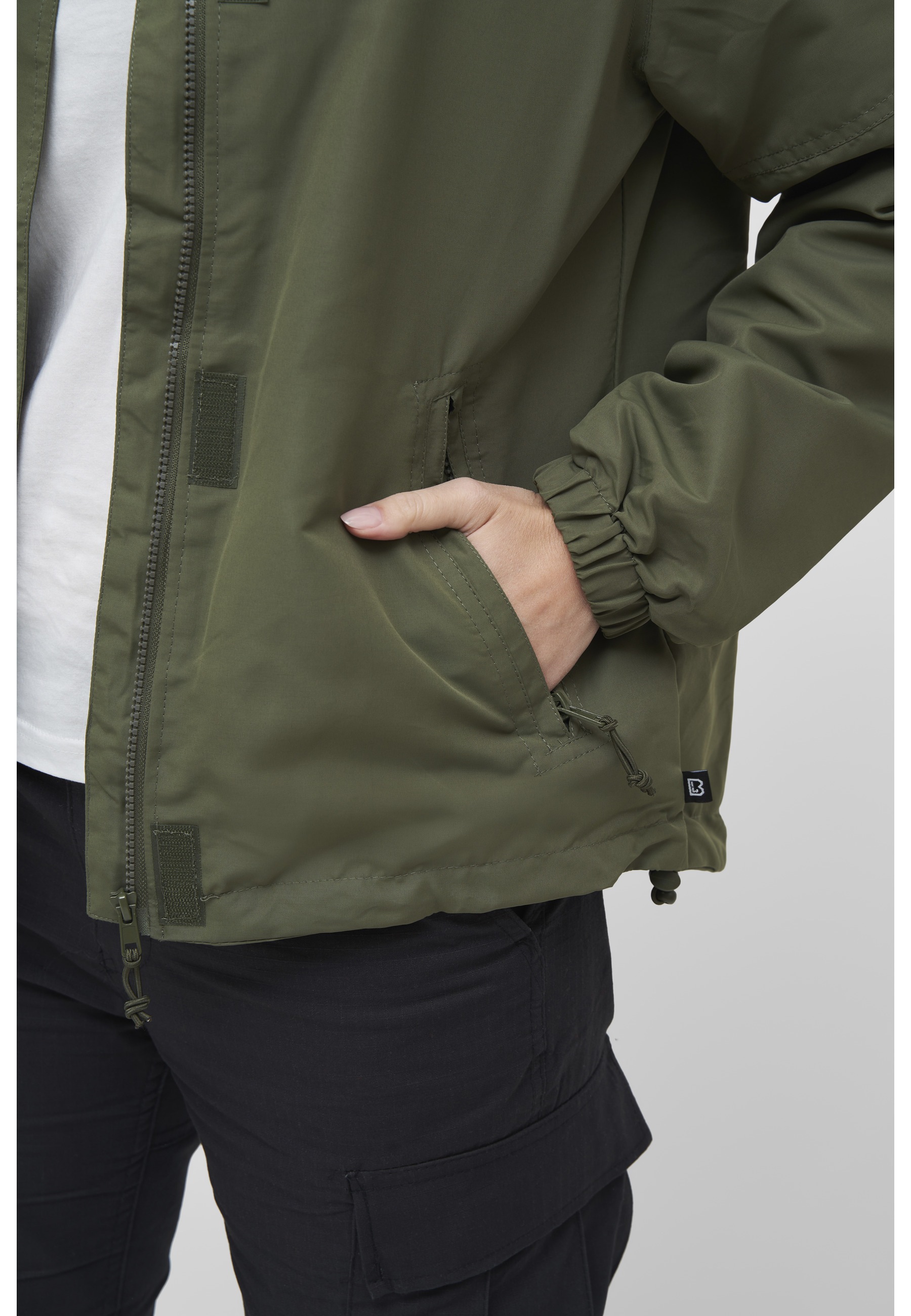 Brandit Allwetterjacke »Brandit Damen Ladies Summer Windbreaker Frontzip« 1 Stk. tlg. mit Kapuze