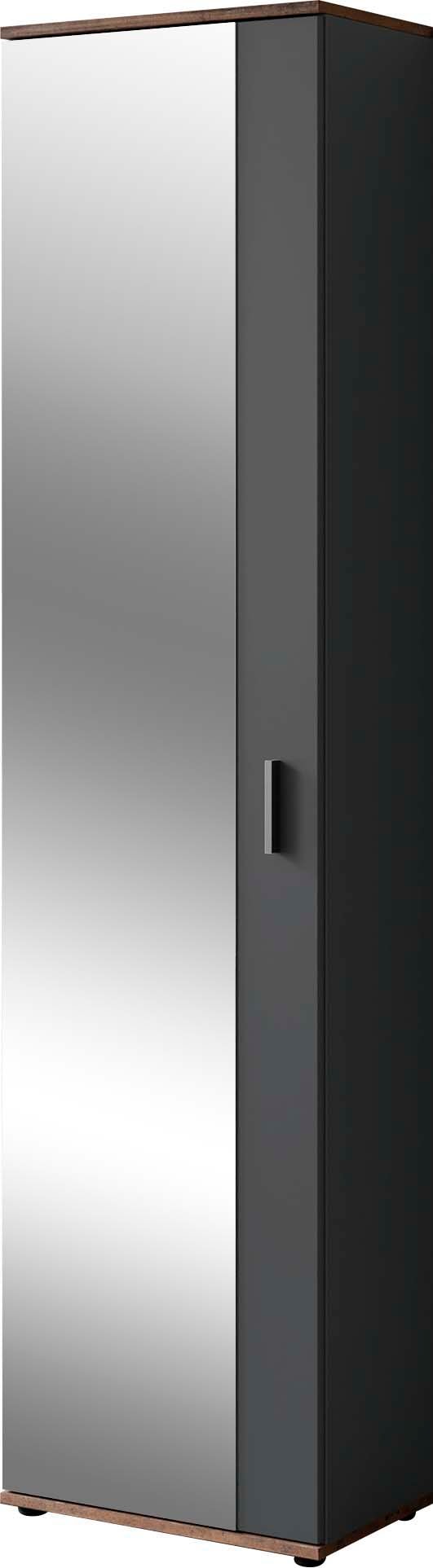 byLIVING Garderobenschrank »Jakob«, mit großem Spiegel, Breite 49 cm