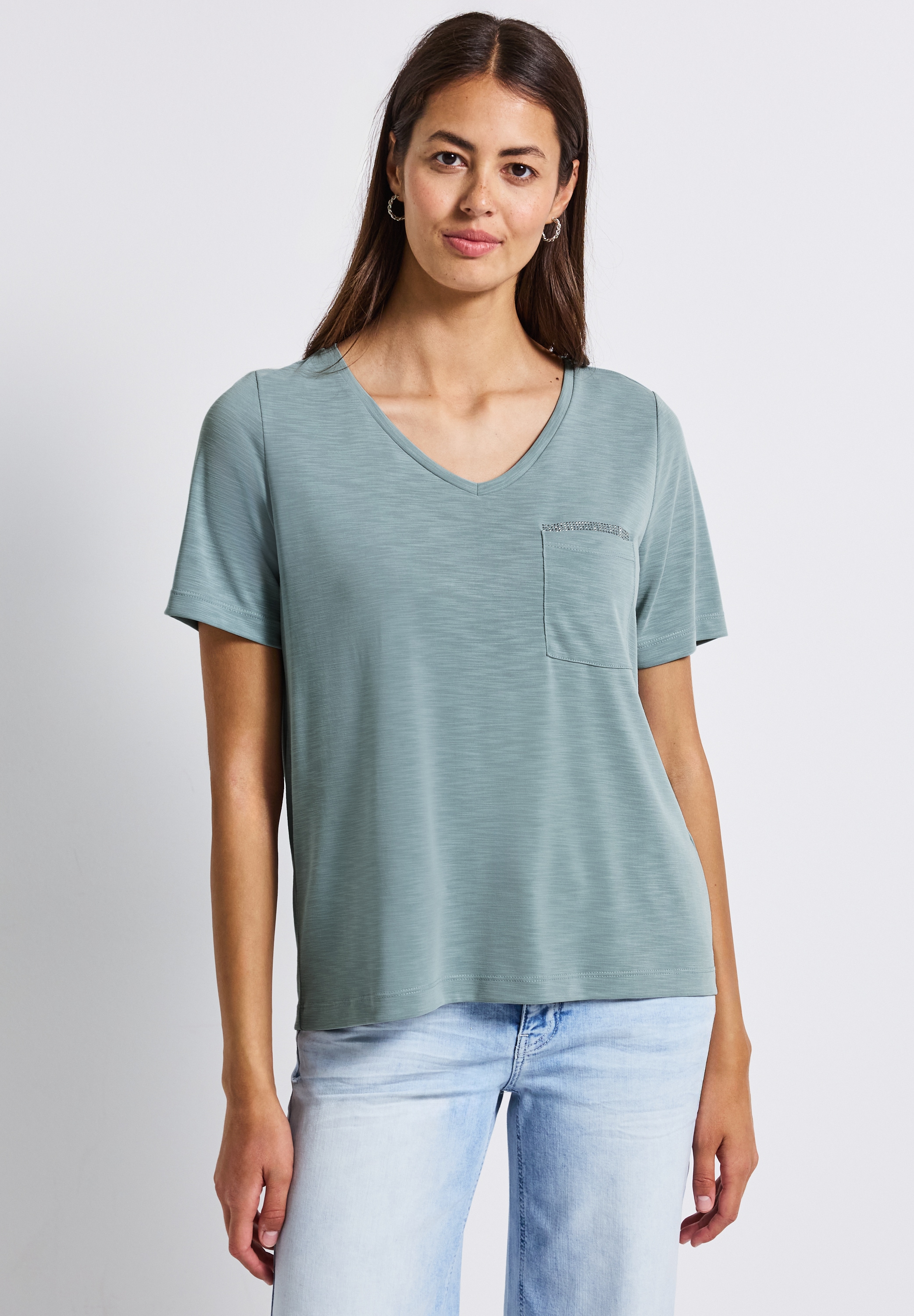 STREET ONE T-Shirt, mit Brusttasche günstig online kaufen