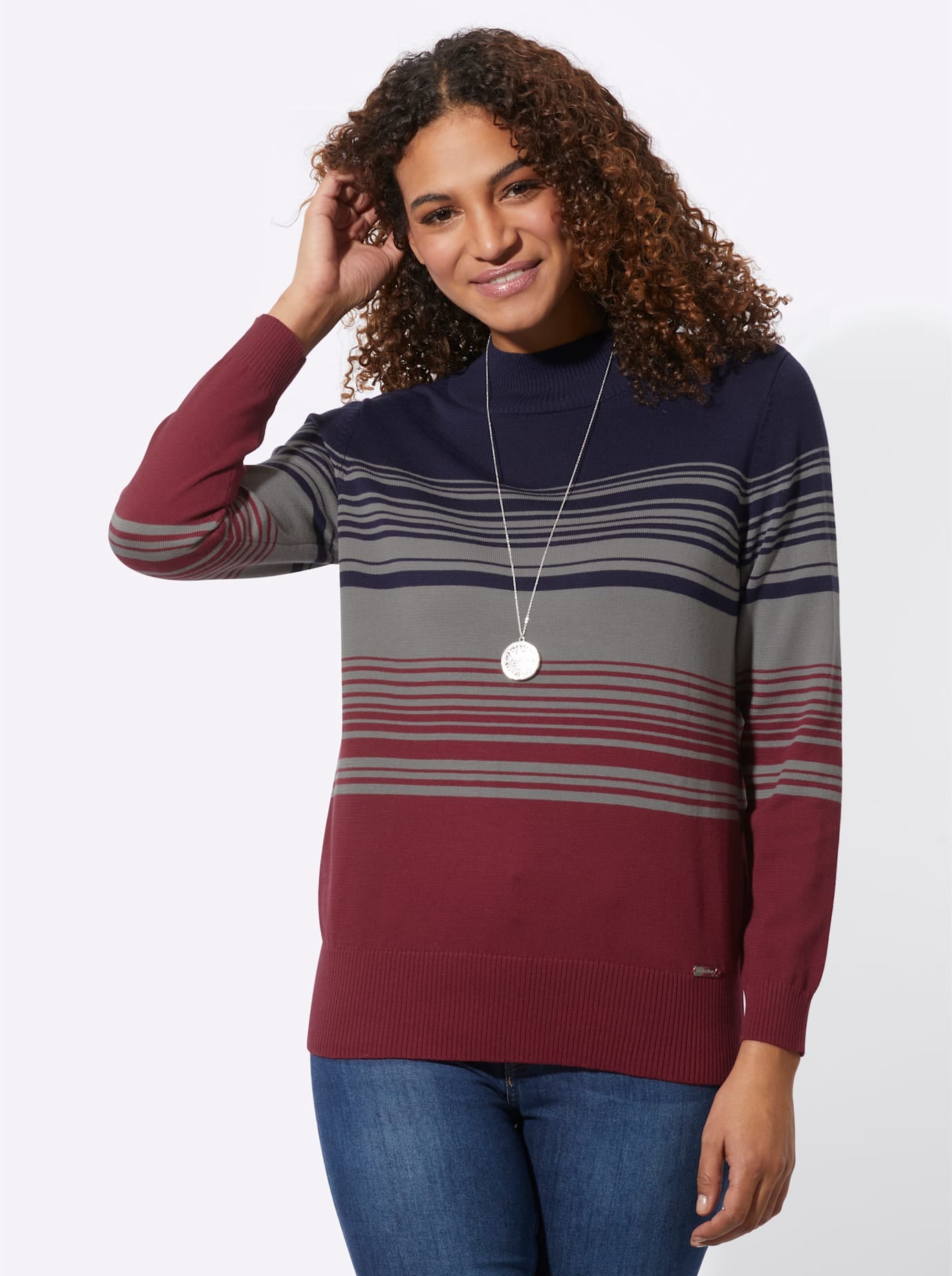 Casual Looks Strickpullover »Stehkragen-Pullover«