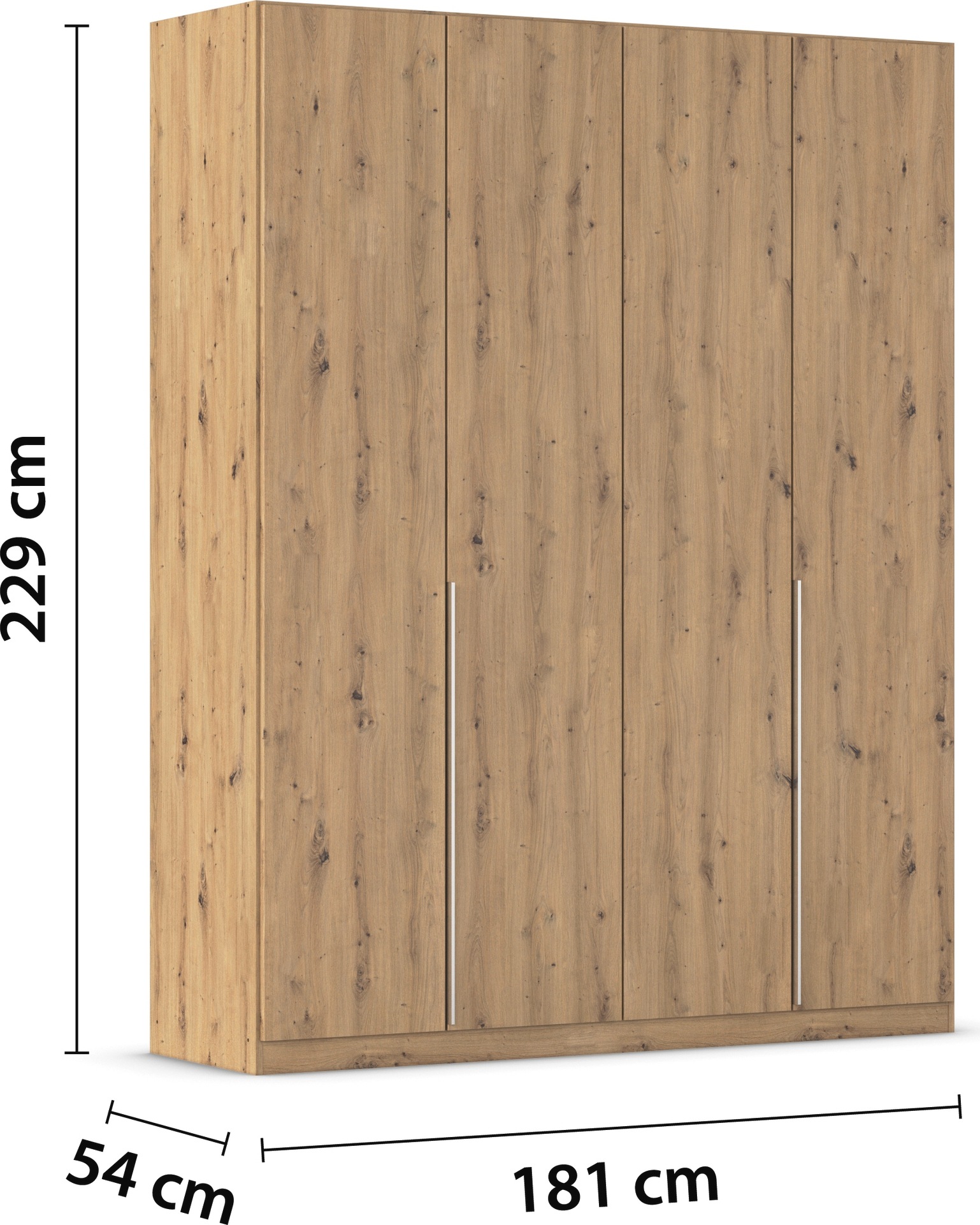 rauch Drehtürenschrank »Kleiderschrank Schrank Garderobe AGORDO TOPSELLER Schlafzimmer«, (in zwei Griff-Farben mit Dekor- oder Hochglanzfront), durchdachte Innenausstattung, in 6 Breiten und 2 Höhen MADE IN GERMANY