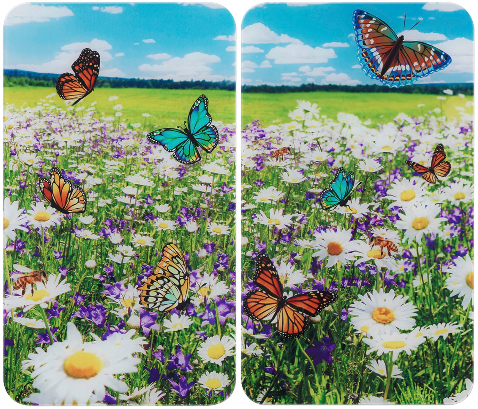 WENKO Herd-Abdeckplatte "Universal Modell Sommerwiese" Herdabdeckung für al günstig online kaufen