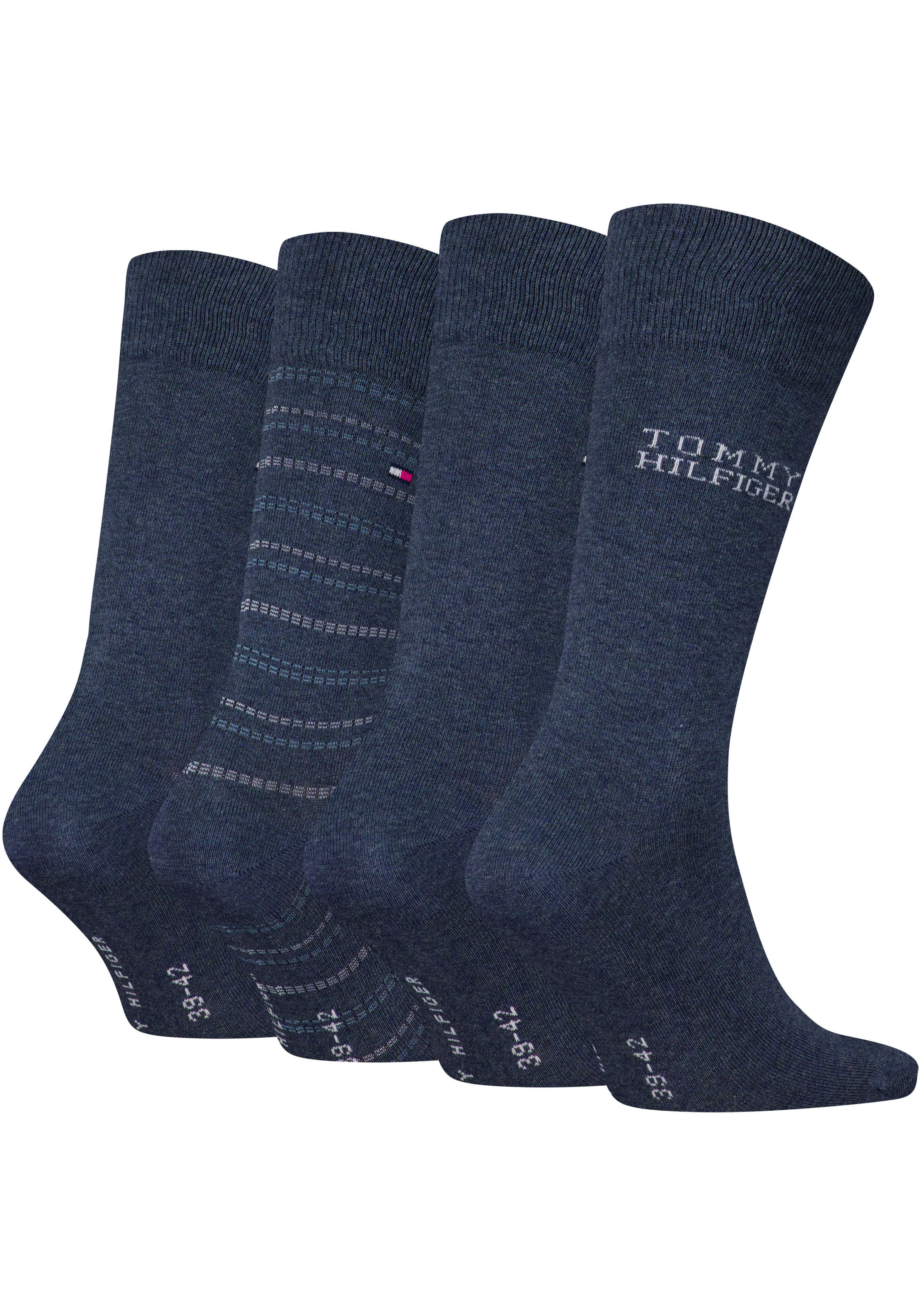 Thumbnail - Tommy Hilfiger Socken 4 Stk. tlg. Ideal zum Verschenken, Logoprägung, Geschenkbox