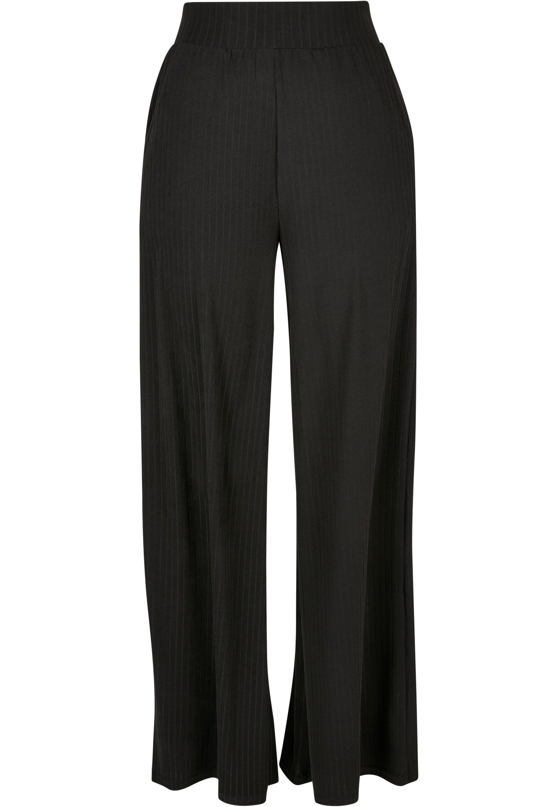 URBAN CLASSICS Stoffhose "Urban Classics Damen Ladies Rib Jersey Wide Leg Pants", (1 tlg.)