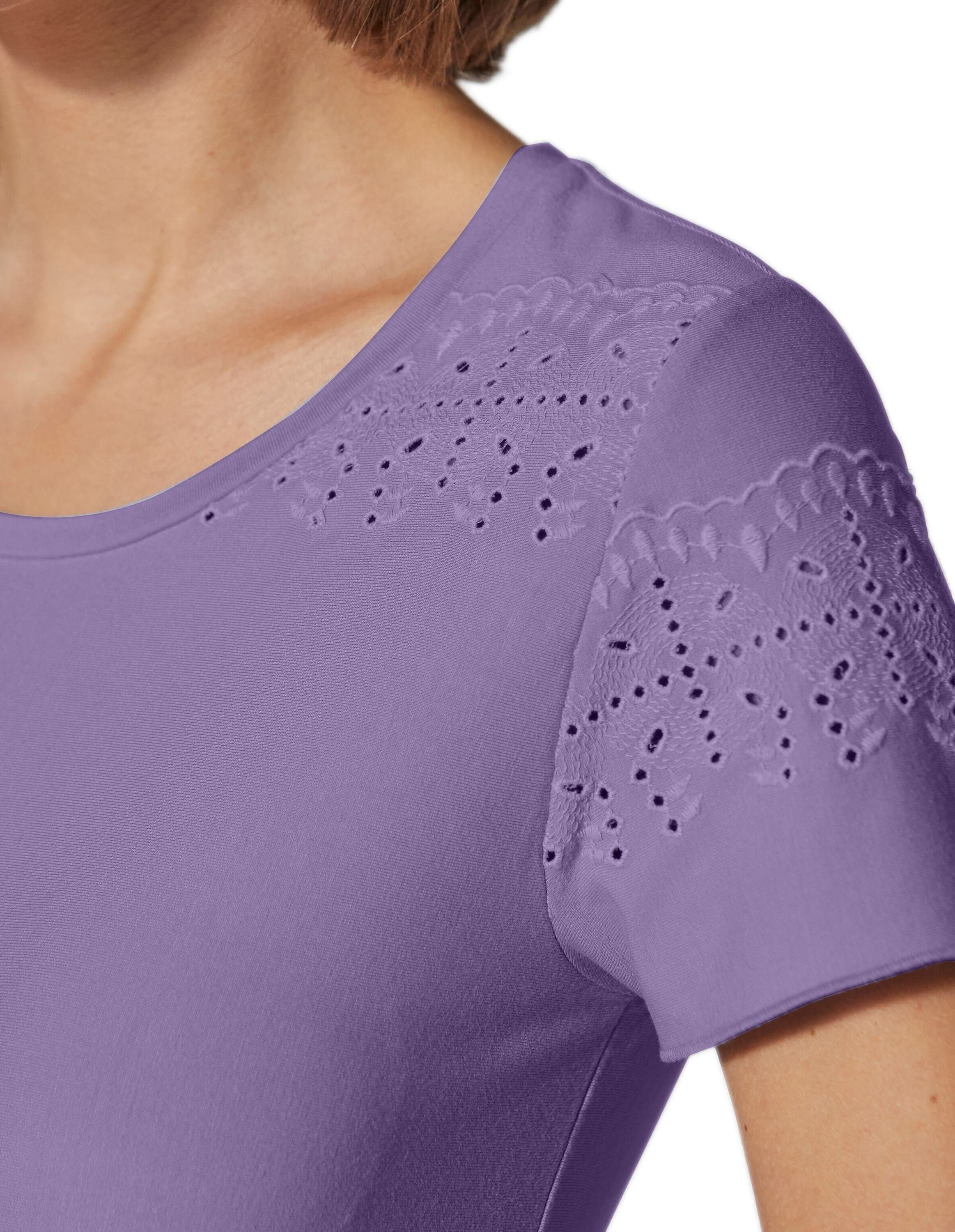 MADELEINE Kurzarmshirt »Shirt Shirt mit Lochstickerei«