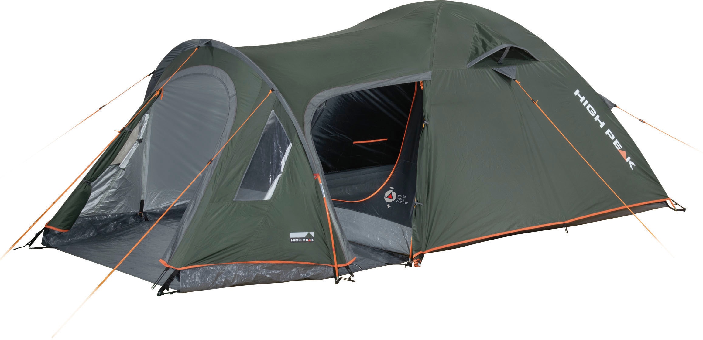 HIGH PEAK Kuppelzelt "Zelt Kira 4.1", B/H/L: 250cm x 135cm x 375cm, grün, Zelte