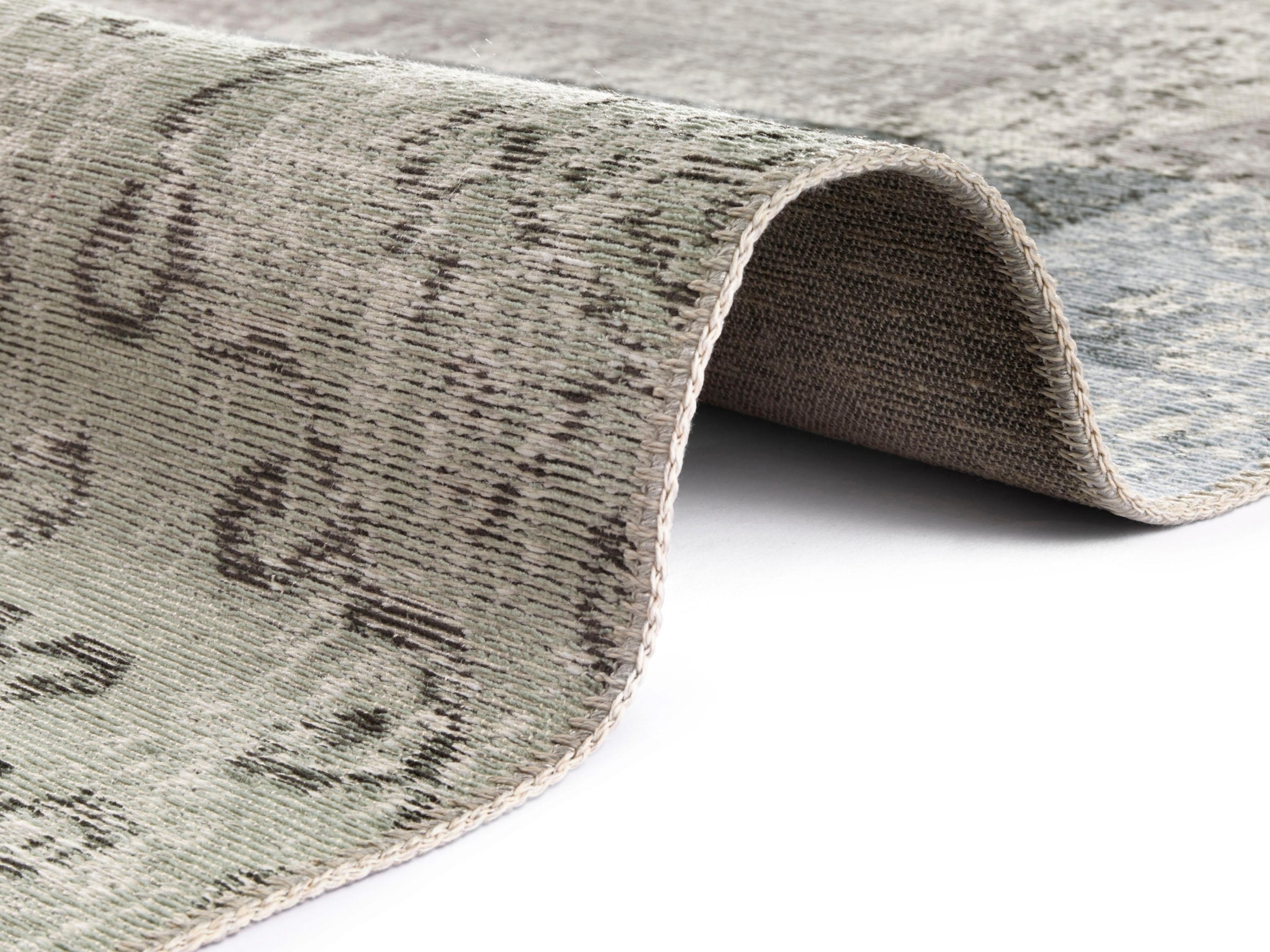 ELLE DECORATION Teppich »Toulon«, rechteckig, 4 mm Höhe, Flachgewebe, Patchwork Look, Hochwertiger Materialmix