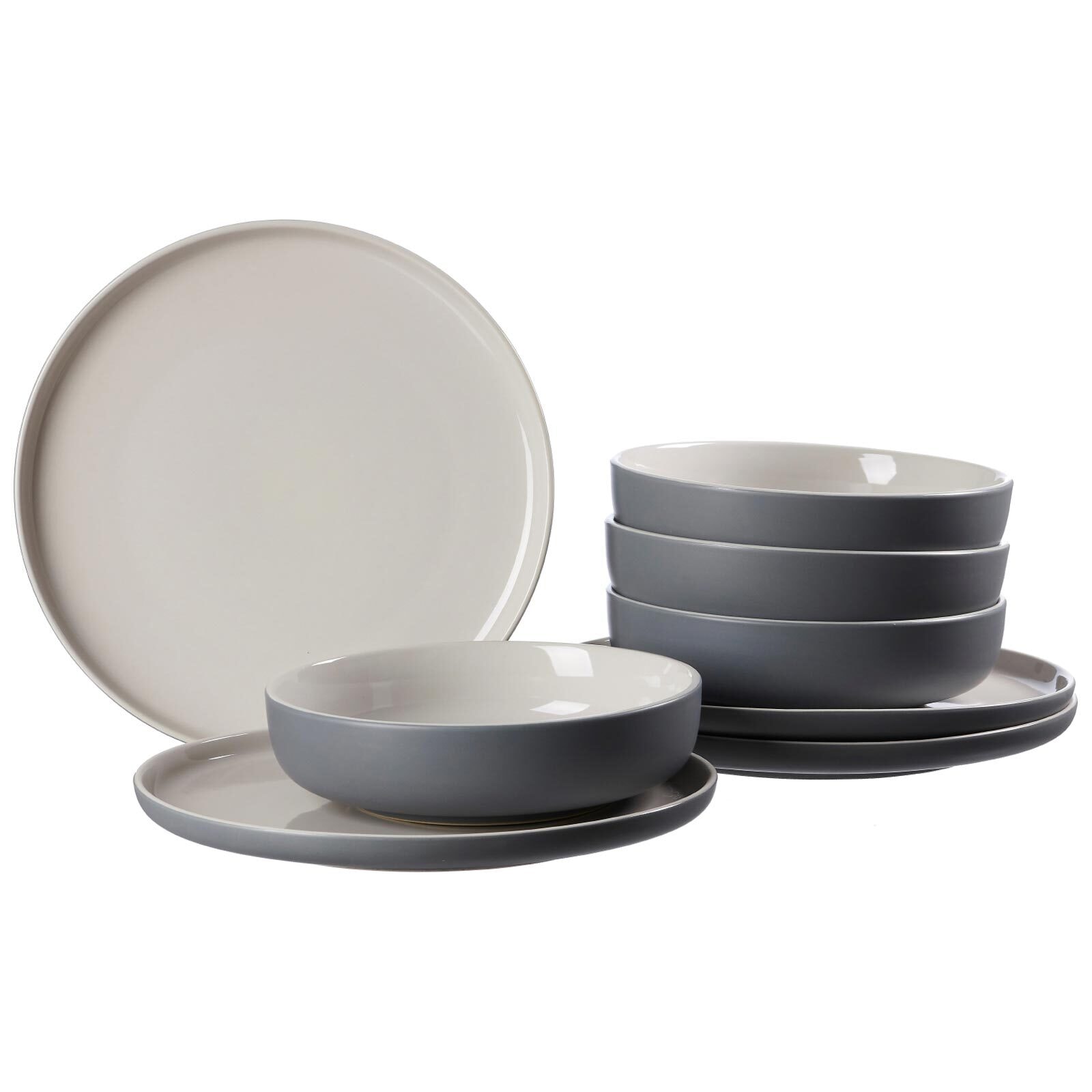 Ritzenhoff & Breker Geschirr-Set »Tafelservice Jasper 16er Set schwarz-grau« Spülmaschinengeeignet