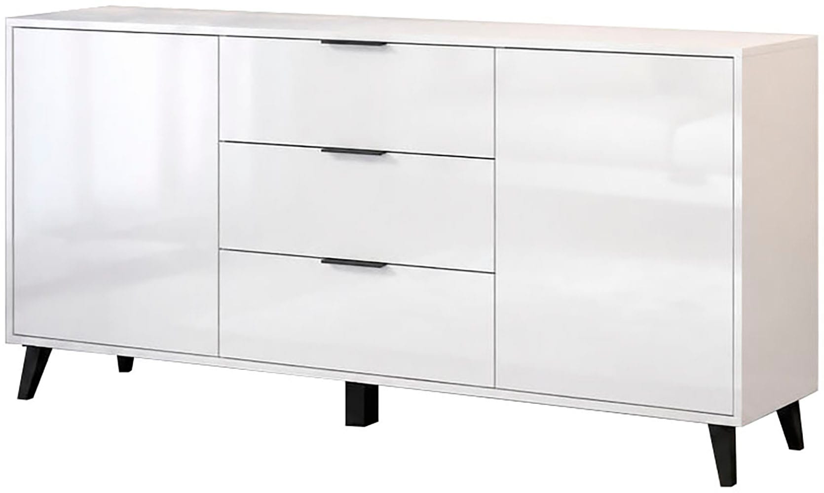 OTTO home Sideboard "OSLO – Modernes Stauraummöbel mit Schubladen und Schrankfächern" Verstellbare Böden, praktische Griffe und hohe Füße vereint