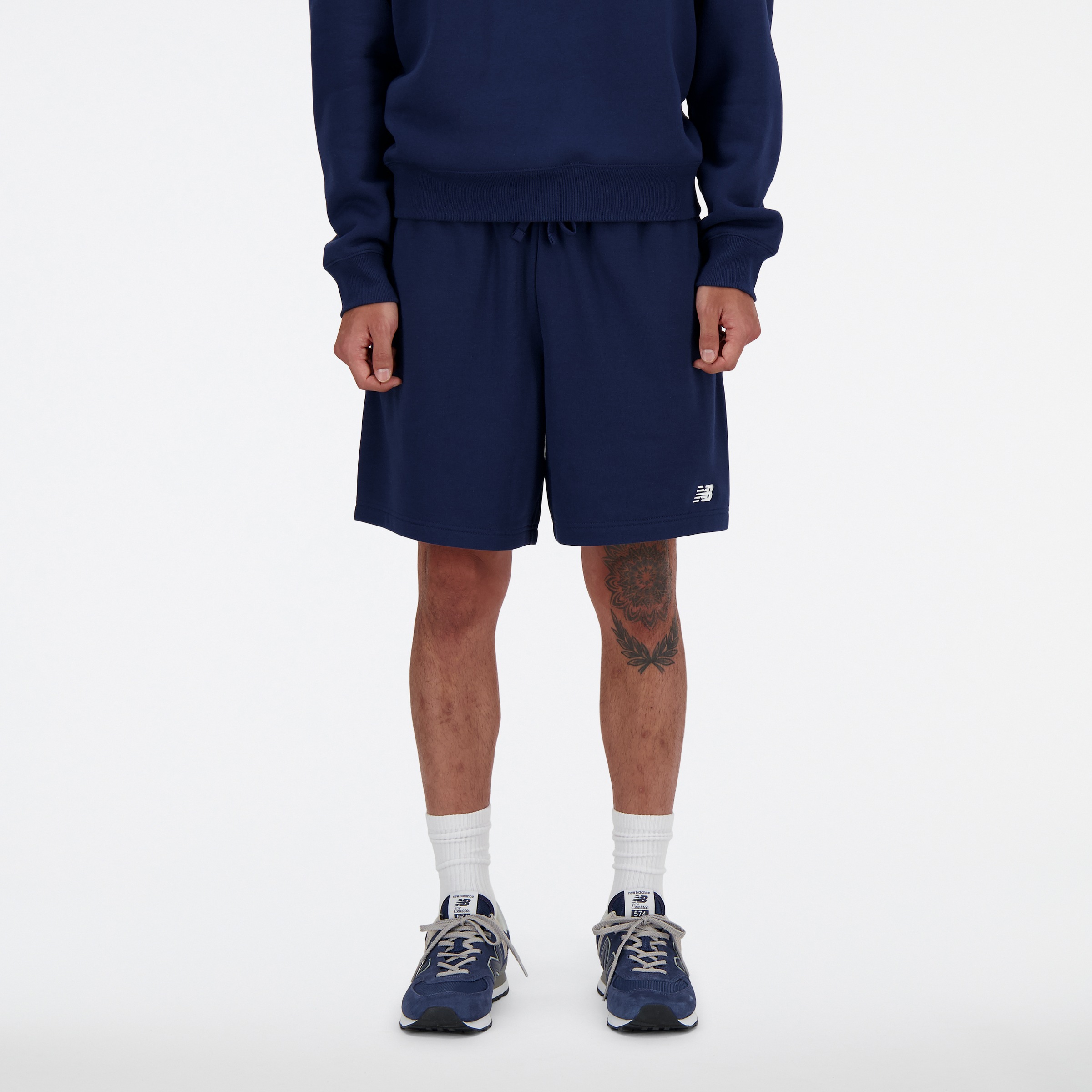 New Balance Sweatshorts "Sport Essentials French Terry Short 7"" mit Eingrifftaschen und Gesäßtasche, aus weichem French-Terry-Material