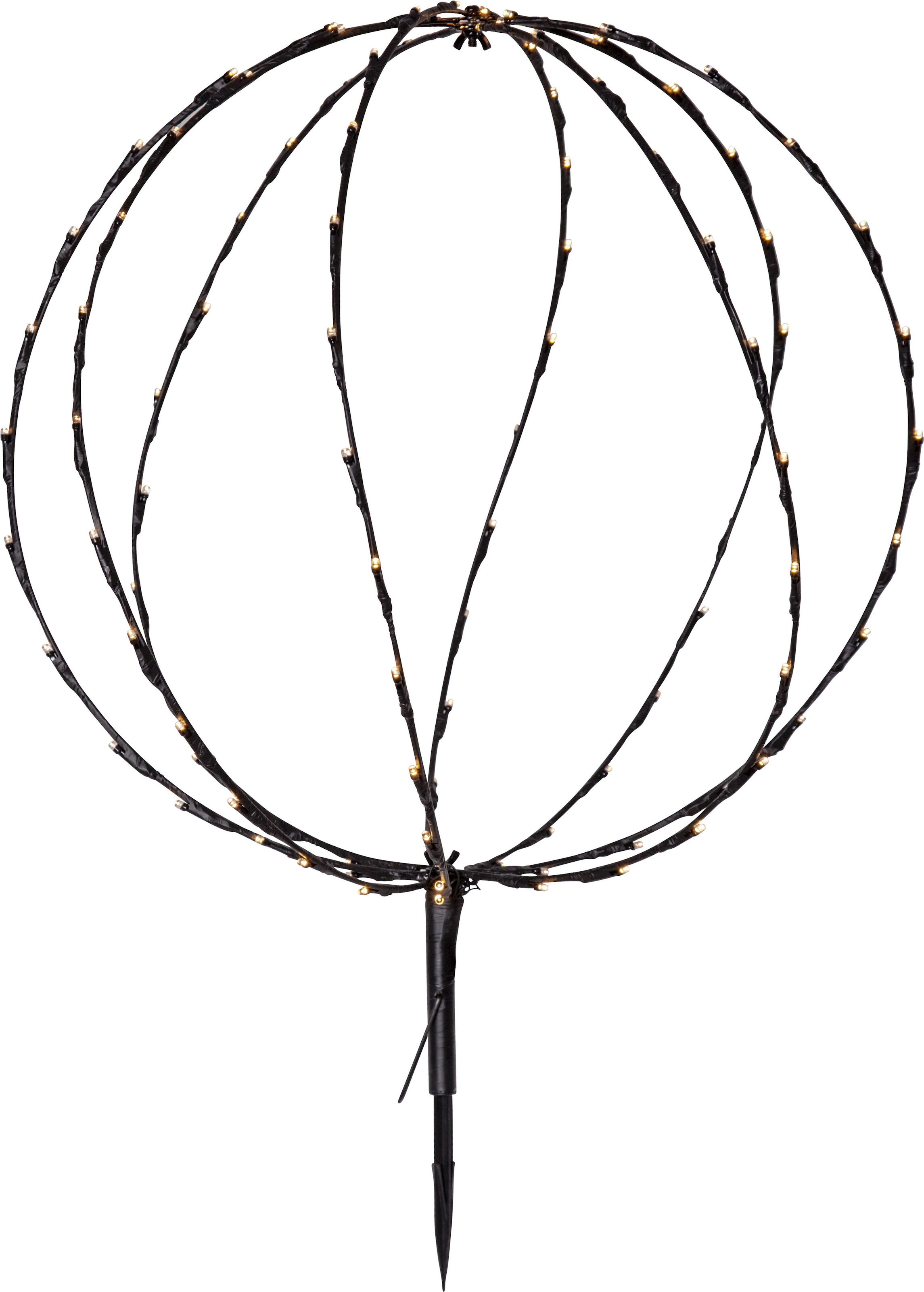 Parforce Traditional Hunting  Schwarz Dekolicht "Außendekoration Sphere" Led-Board 1 Stk. Warmweiß Abnehmbarer Erdspieß Haken Zum Aufhängen Batteriebetrieb Timer von Baur