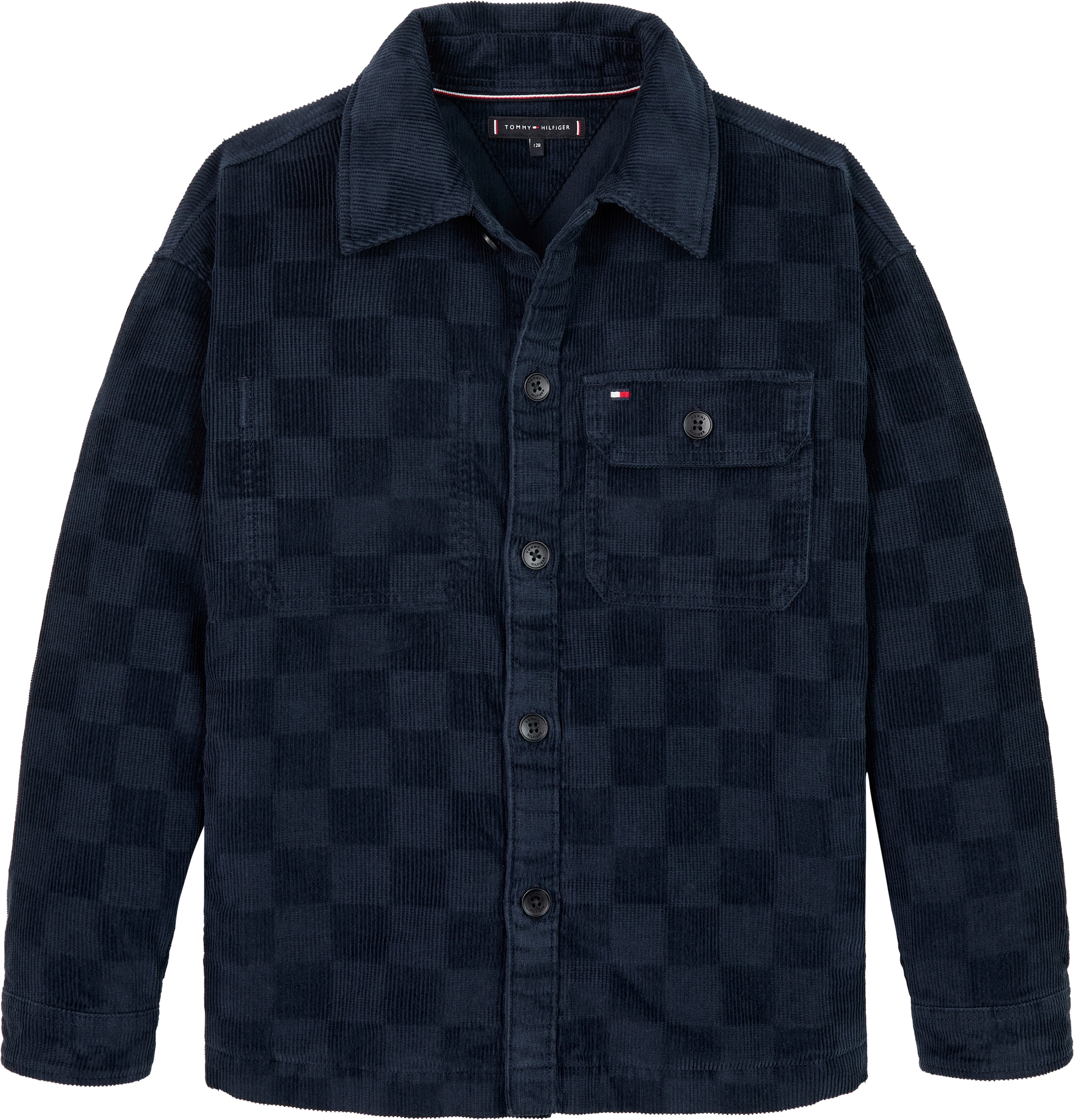 Tommy Hilfiger Langarmhemd »CHECKERBOARD CORDUROY SHIRT LS«, mit Schachbrett-Print