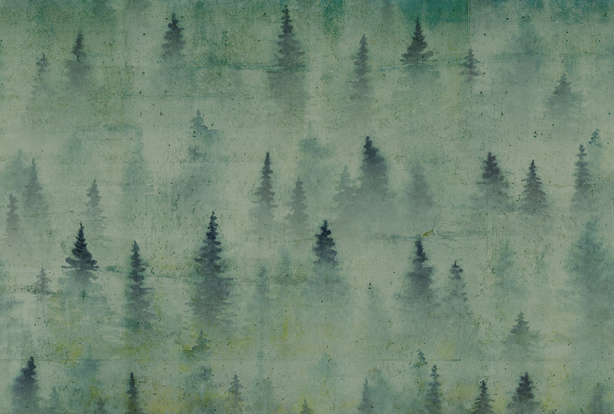 Architects Paper Fototapete "Atelier 47 Coniferous Artwork 1" Wald glatt Vlies, Wand, Schräge, Decke