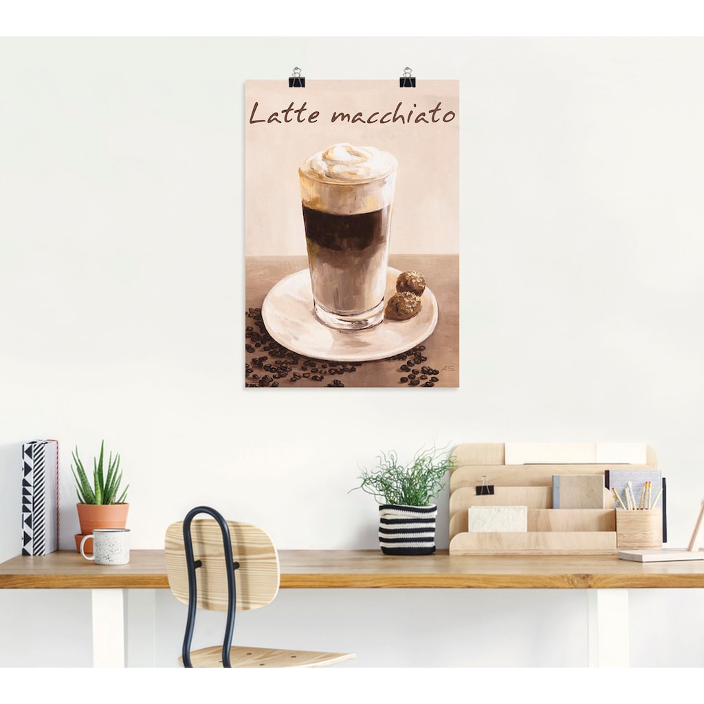 Artland Wandbild »Latte Macchiato - Kaffee«, Kaffee Bilder, (1 St.)