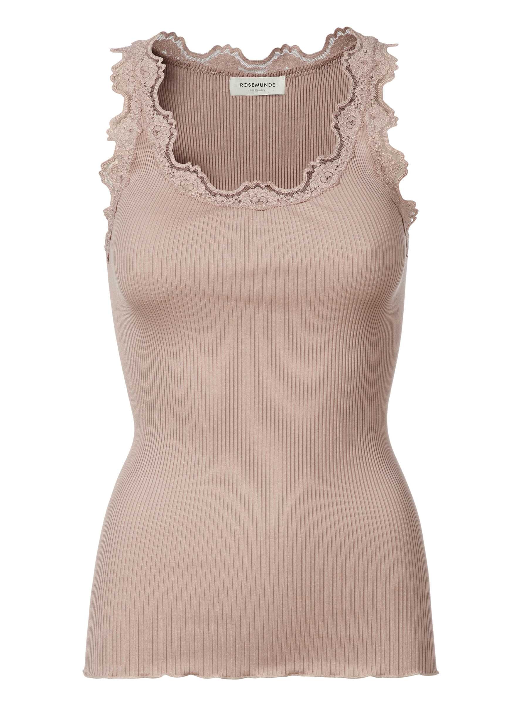 rosemunde Spitzentop "Babette Silk Top mit Seide" Vintage-Spitzenbesatz, mit Rundhalsausschnitt, hoher Seidenanteil