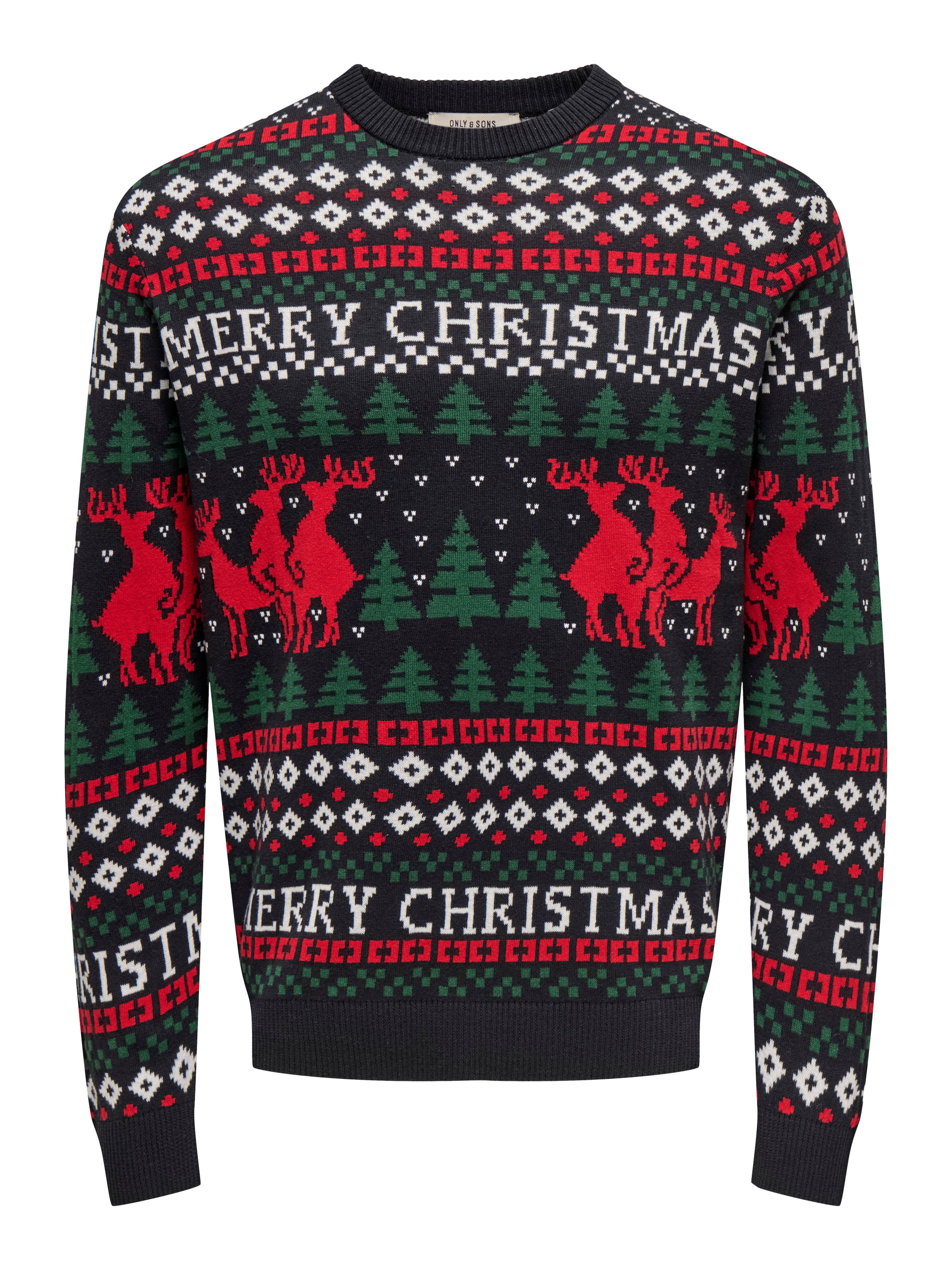 ONLY & SONS Rundhalspullover "ONSX-MAX REG DEER CREW KNIT" günstig online kaufen