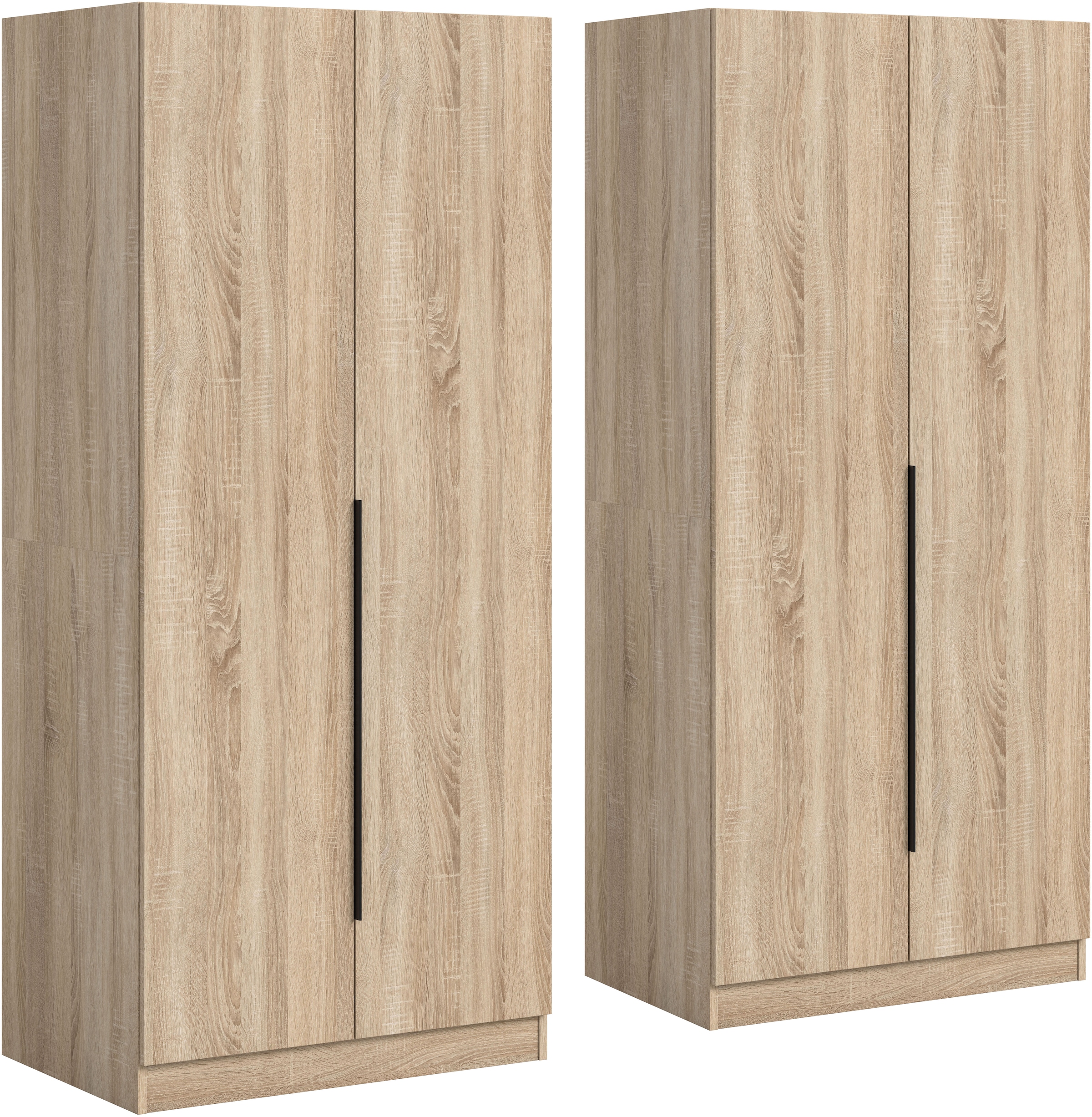Schrank-Set HOME AFFAIRE, B:160cm H:180cm T:52cmsonoma eiche nachbildung, Spanplatte, Kastenmöbel-Sets, "Skarde moderner Kleiderschrank