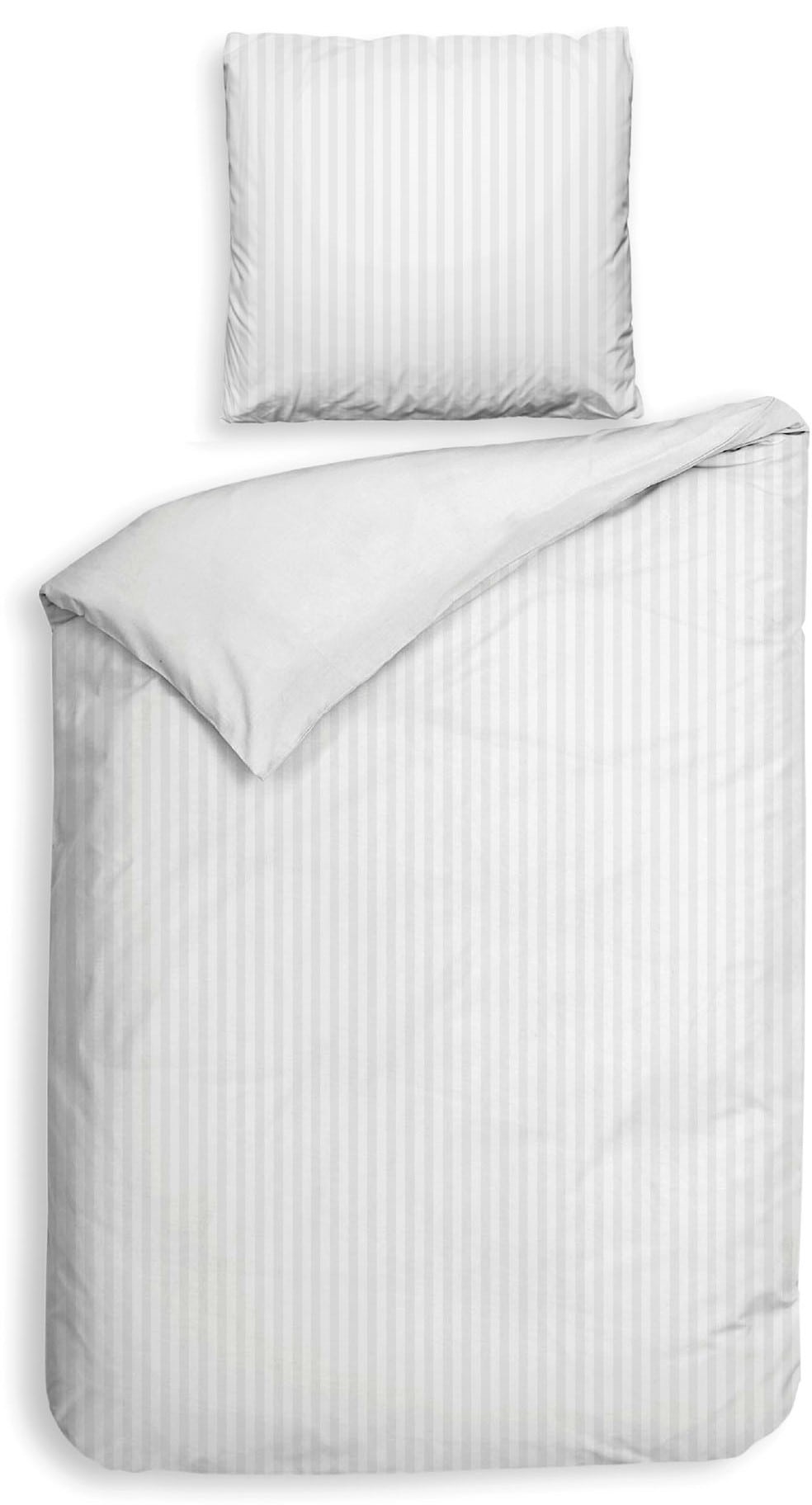 Heckett & Lane Bettwäsche "Banda" 2 tlg. hochwertiges Mako-Satin, Streifen günstig online kaufen