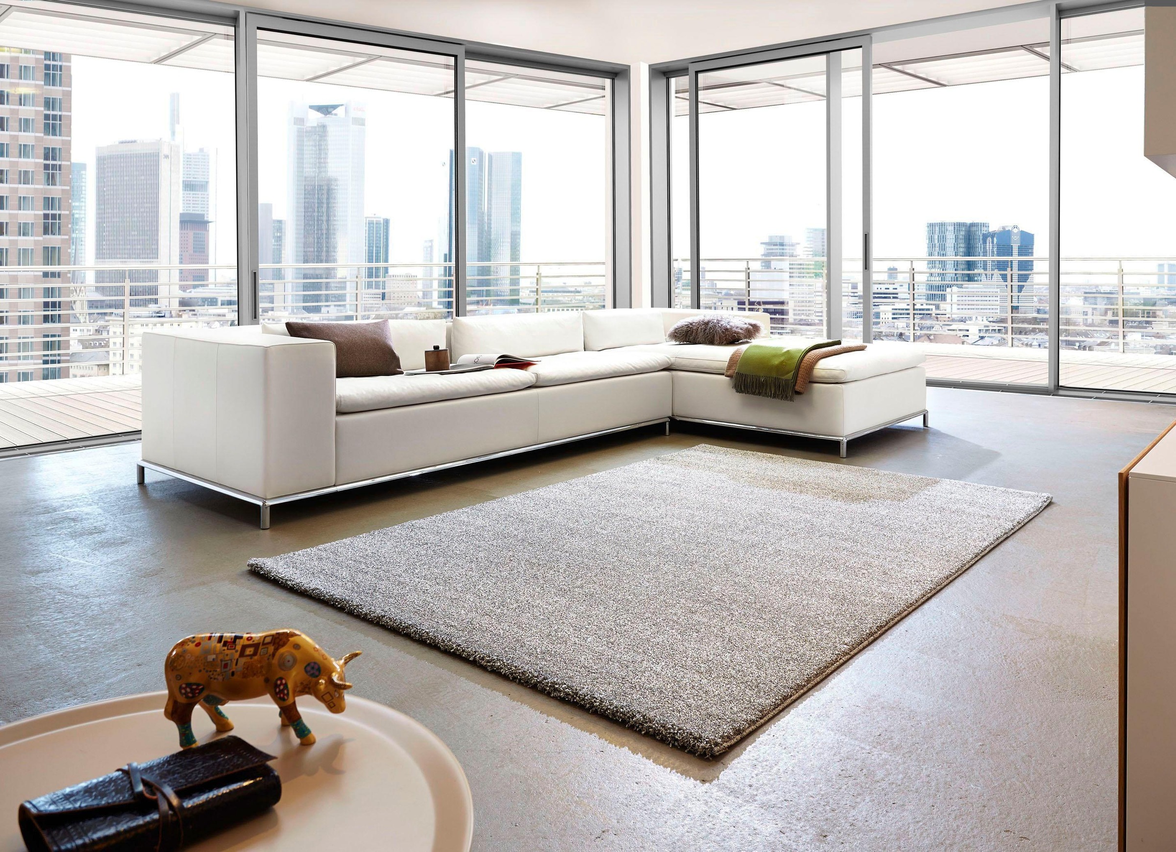 ASTRA Teppich "Samoa Uni" rechteckig 20 mm Höhe hochwertiger Kurzflor in vi günstig online kaufen