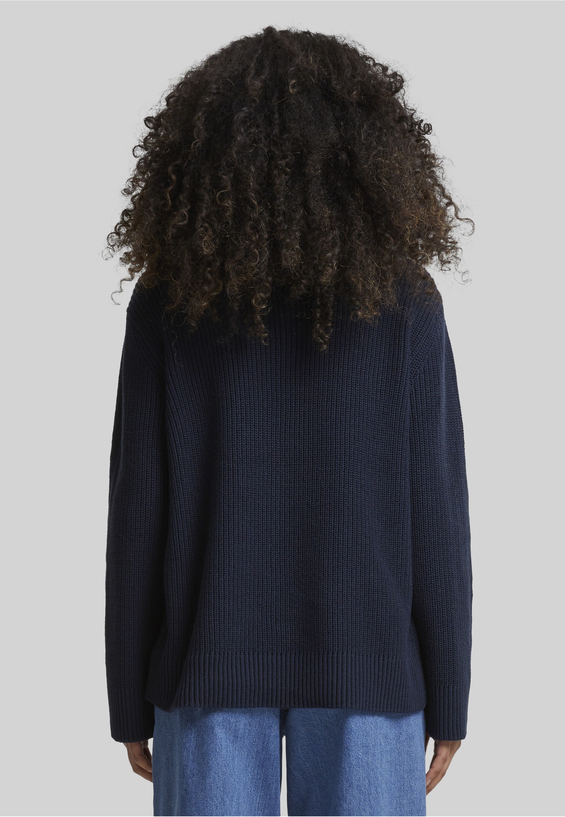 URBAN CLASSICS Fleecepullover »Urban Classics Damen Ladies Rib Knit Sweater«
