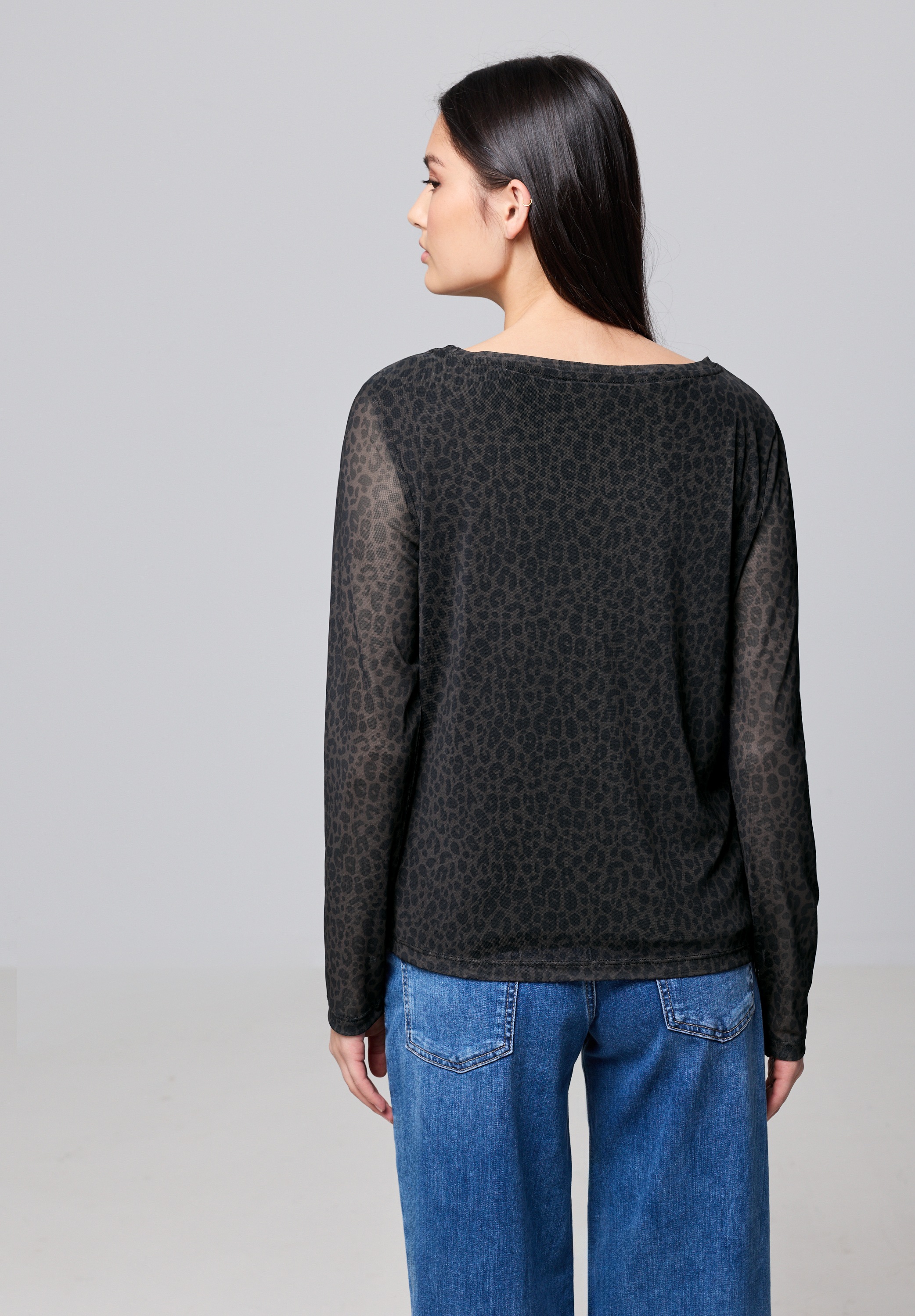 STREET ONE STUDIO Langarmshirt mit Leomuster günstig online kaufen