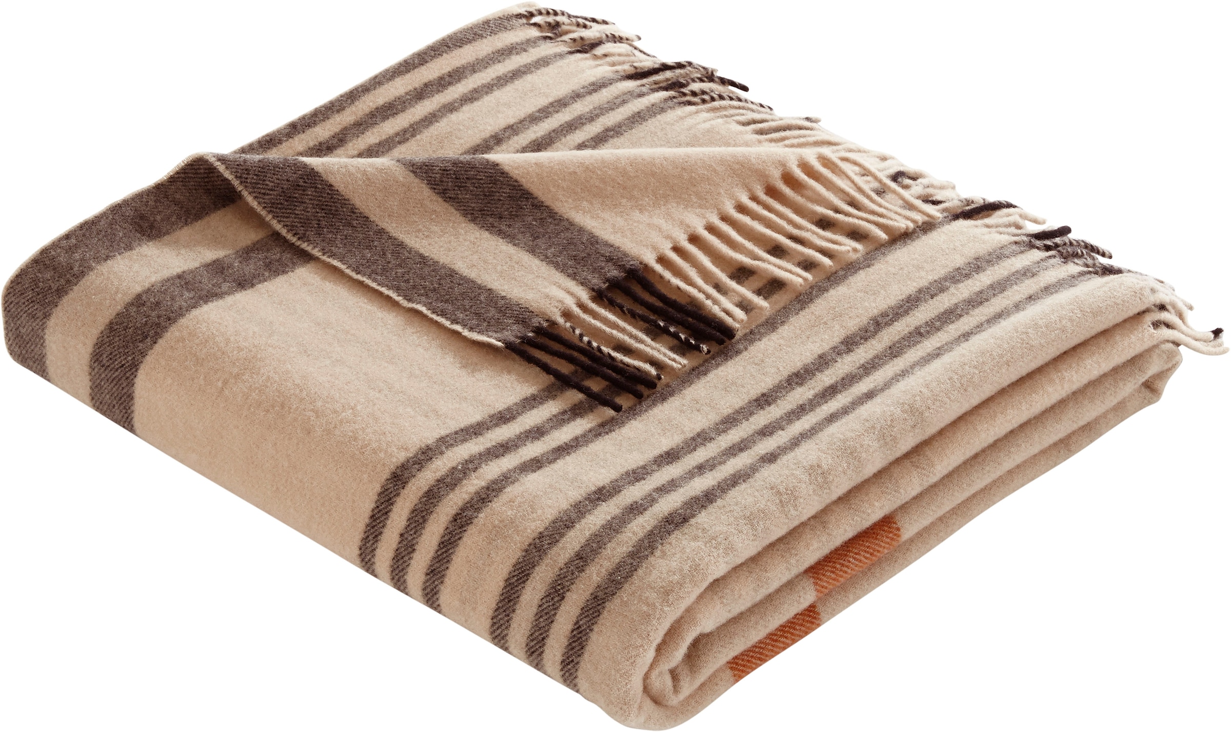 OTTO home Plaid "Mila" aus 100% Schurwolle, Kuscheldecke