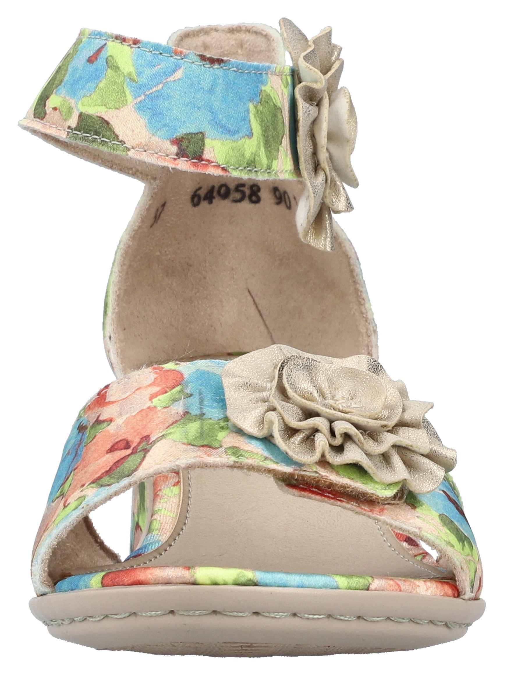 Rieker Sandalette, Sommerschuh, Riemchensandale, Urlaubschuh mit praktischem Klett