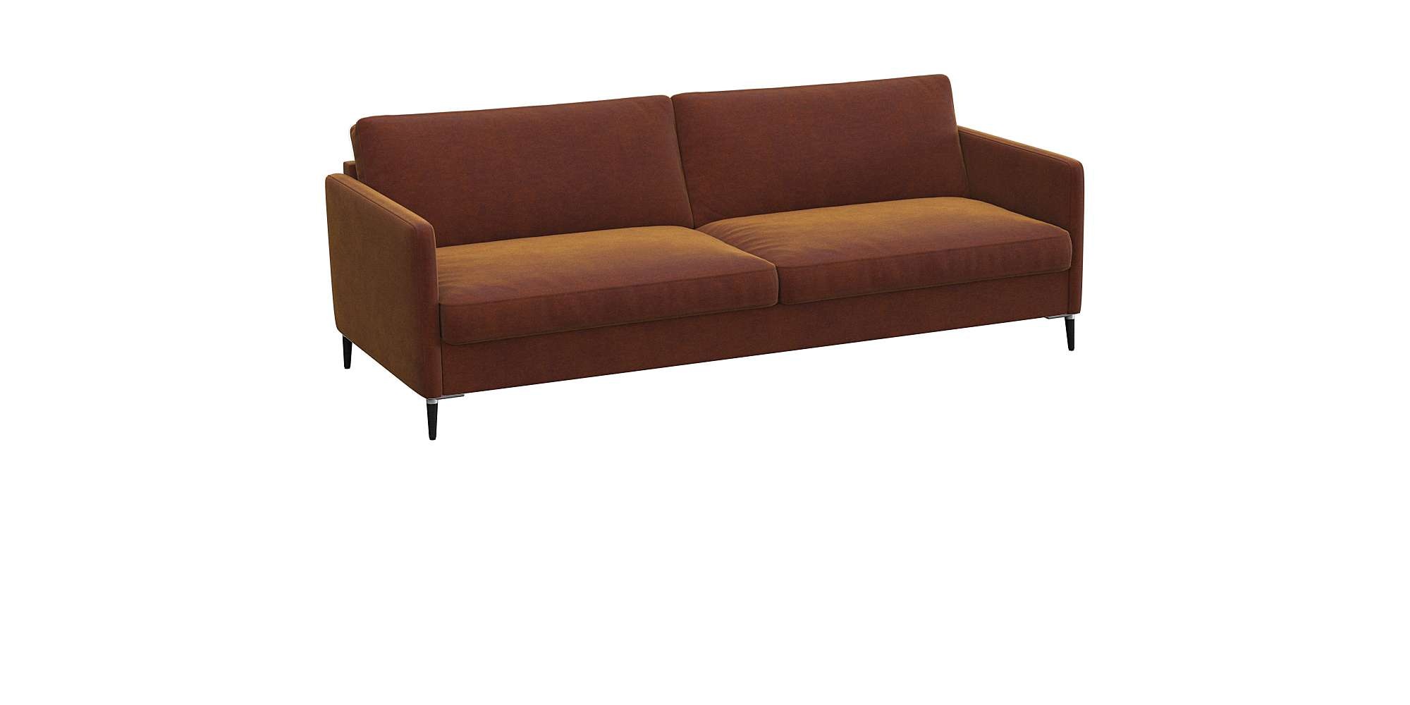 FLEXLUX 3-Sitzer »Fiore, super Sitzkomfort durch Kaltschaum im Sitz«, schmale Armlehnen, Füße Alu+schwarz