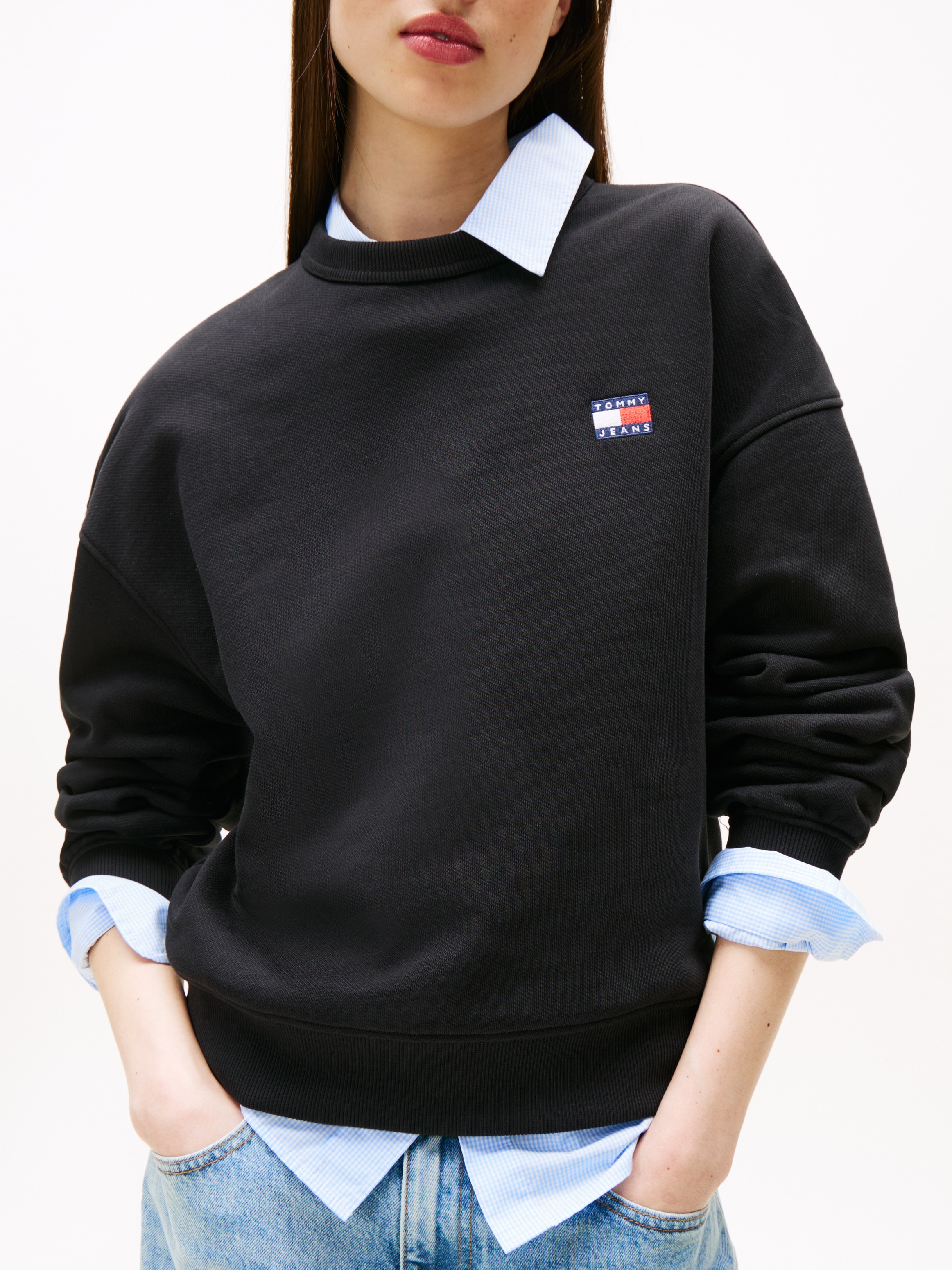 Tommy Jeans Sweatshirt »TJW BXY BADGE CREW«, mit Logo-Badge