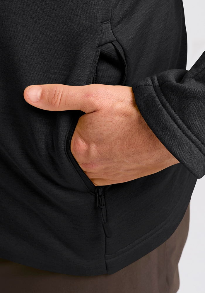 Jack Wolfskin Fleecejacke »PEAK DISTRICT HOODED FZ M«, mit Kapuze