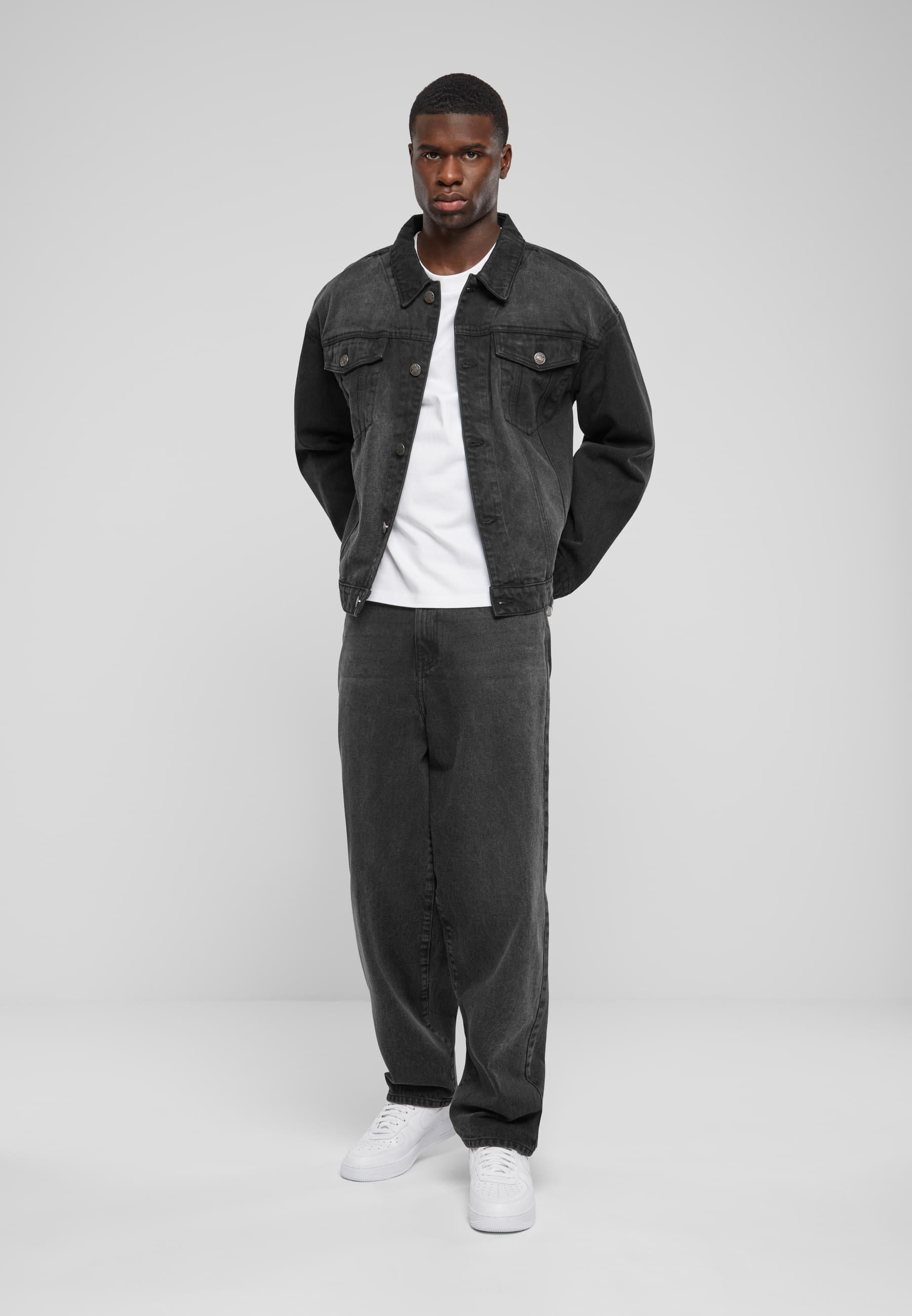 URBAN CLASSICS Jeansjacke »Urban Classics Herren Heavy Ounce Boxy Denim Jacket«, (1 St.), ohne Kapuze