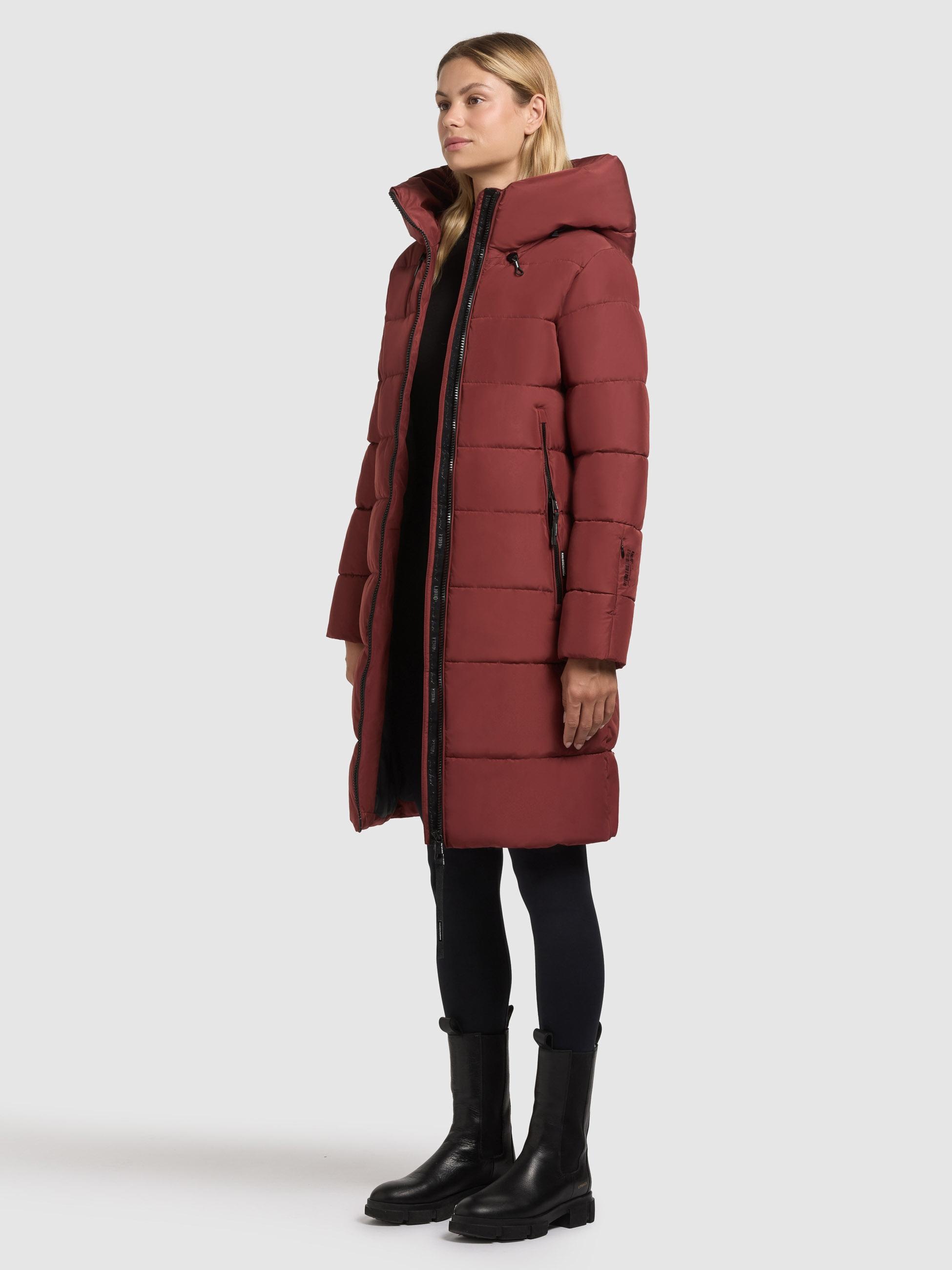 khujo Steppmantel »Jilias5-YM«, warmer Damen Wintermantel mit Kapuze und großen Taschen