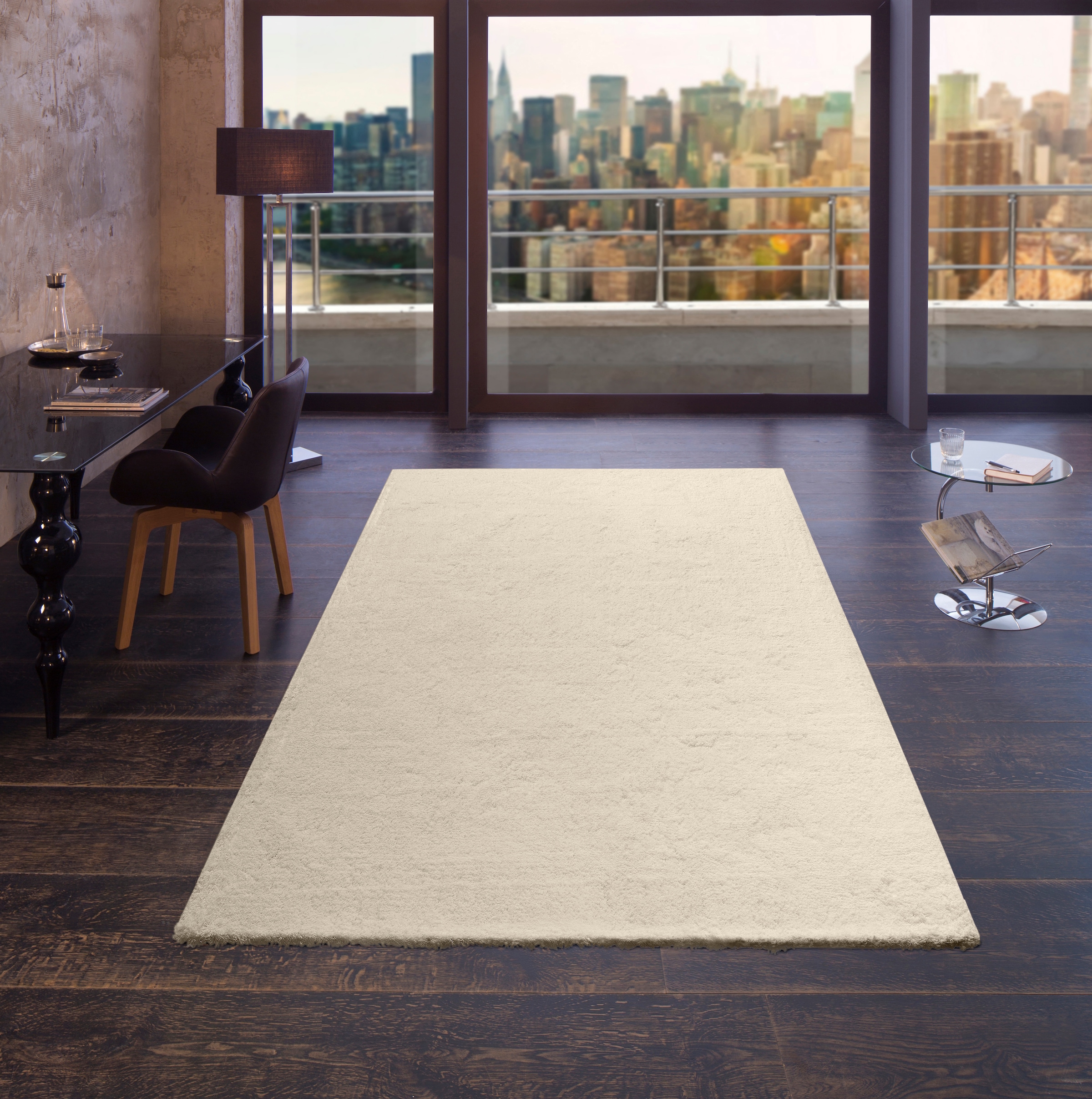 OTTO home Hochflor-Teppich "Microfaser Teppich Magong, besonders weich, seh günstig online kaufen